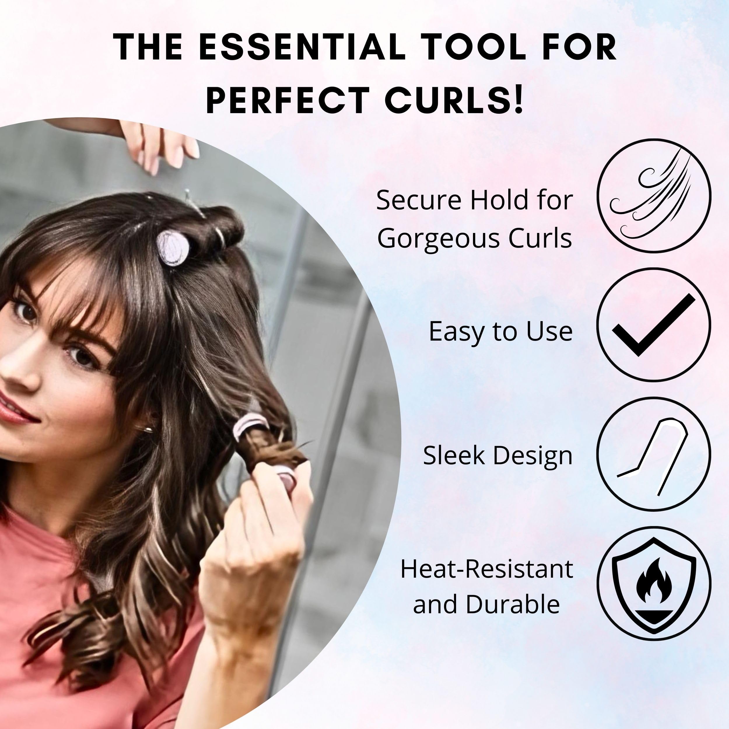 Sta-Rite Small Hot Roller Clips for Electric Hair Rollers & Curlers - 8 Pack Hair Styling Accessories for Salon-Quality Curls at Home | Perfect for Daily Styling, Special Occasions & Professional Use