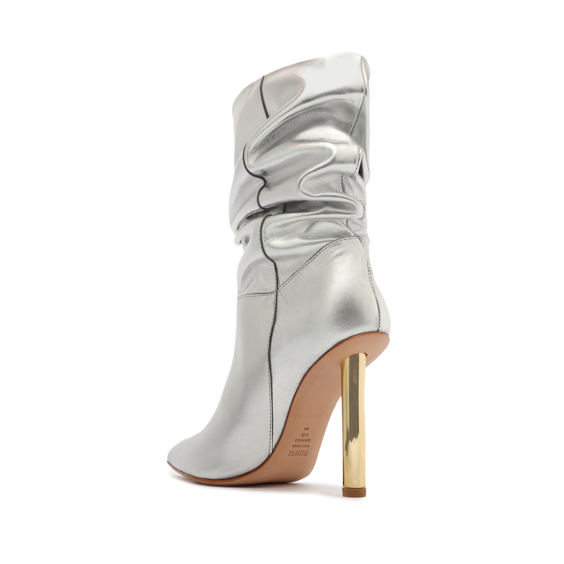 Ashlee Metallic Leather Ankle Boots for Women - Stylish Pin Heel Booties for Night Out, Party & Office Wear