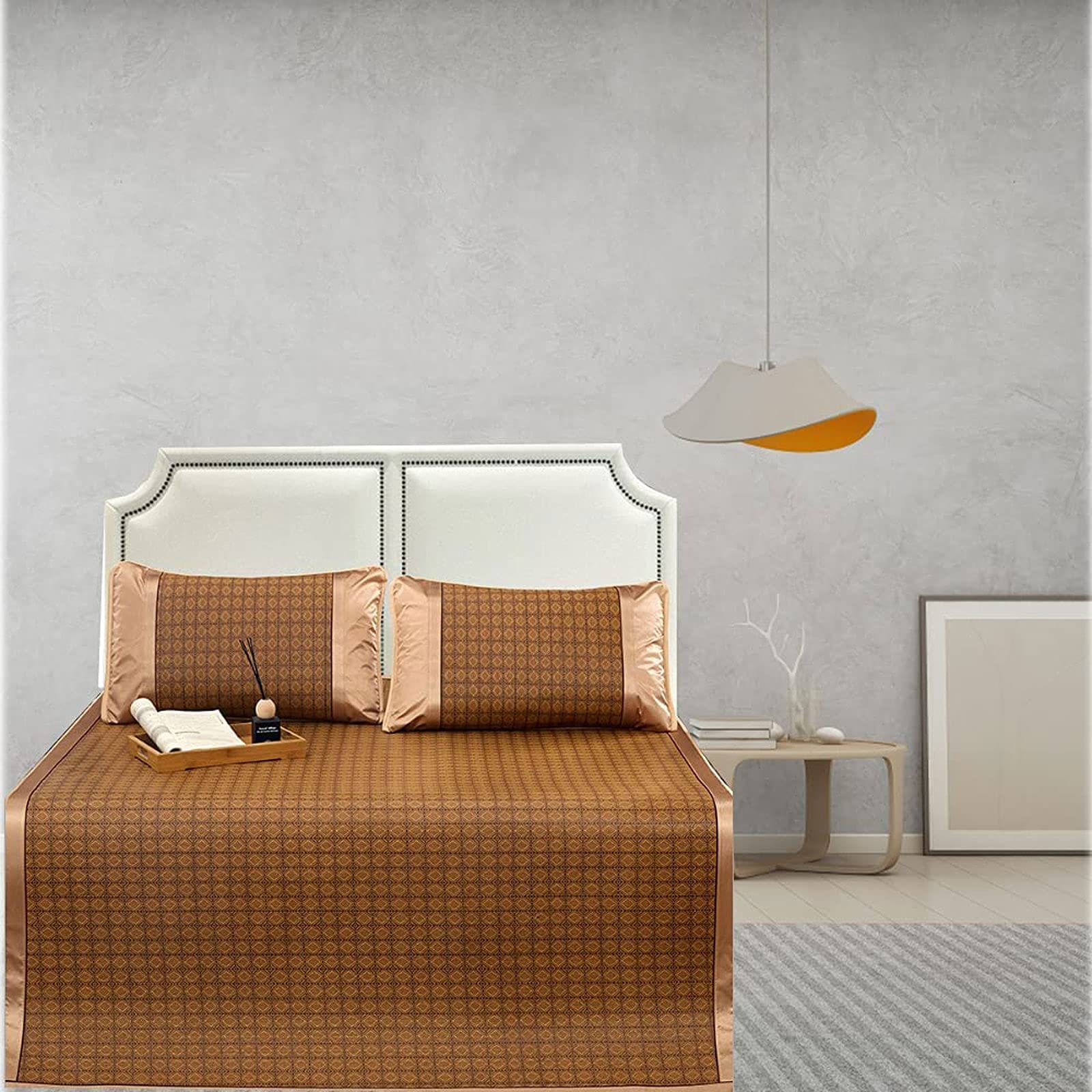 Breathable Rattan Cooling Mattress Pad - Foldable Ventilated Summer Sleeping Mat for Home, School & Dormitory - 90x190cm (35x75inch) - Perfect for Hot Weather & Outdoor Camping
