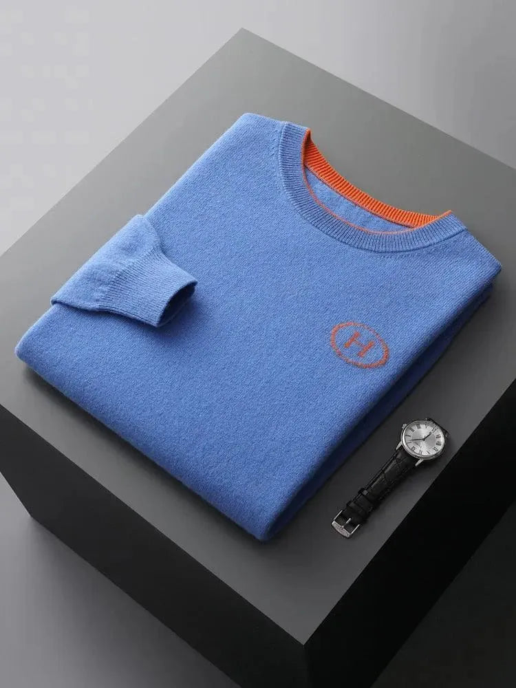 Men's Casual Crew Neck Pullover Sweater - Soft & Comfortable Knit Sweater for Fall & Winter - Perfect for Daily Wear, Office & Outdoor Activities