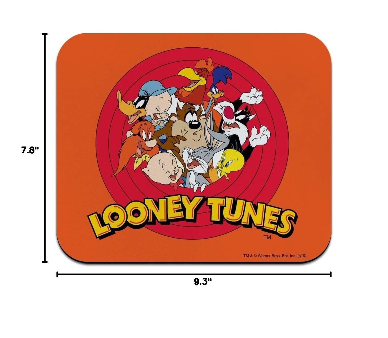 Looney Tunes Low Profile Thin Gaming Mouse Pad - Non-Slip Rubber Base for PC, Laptop, Office & Home Use - Perfect for Work, Gaming & Computer Accessories