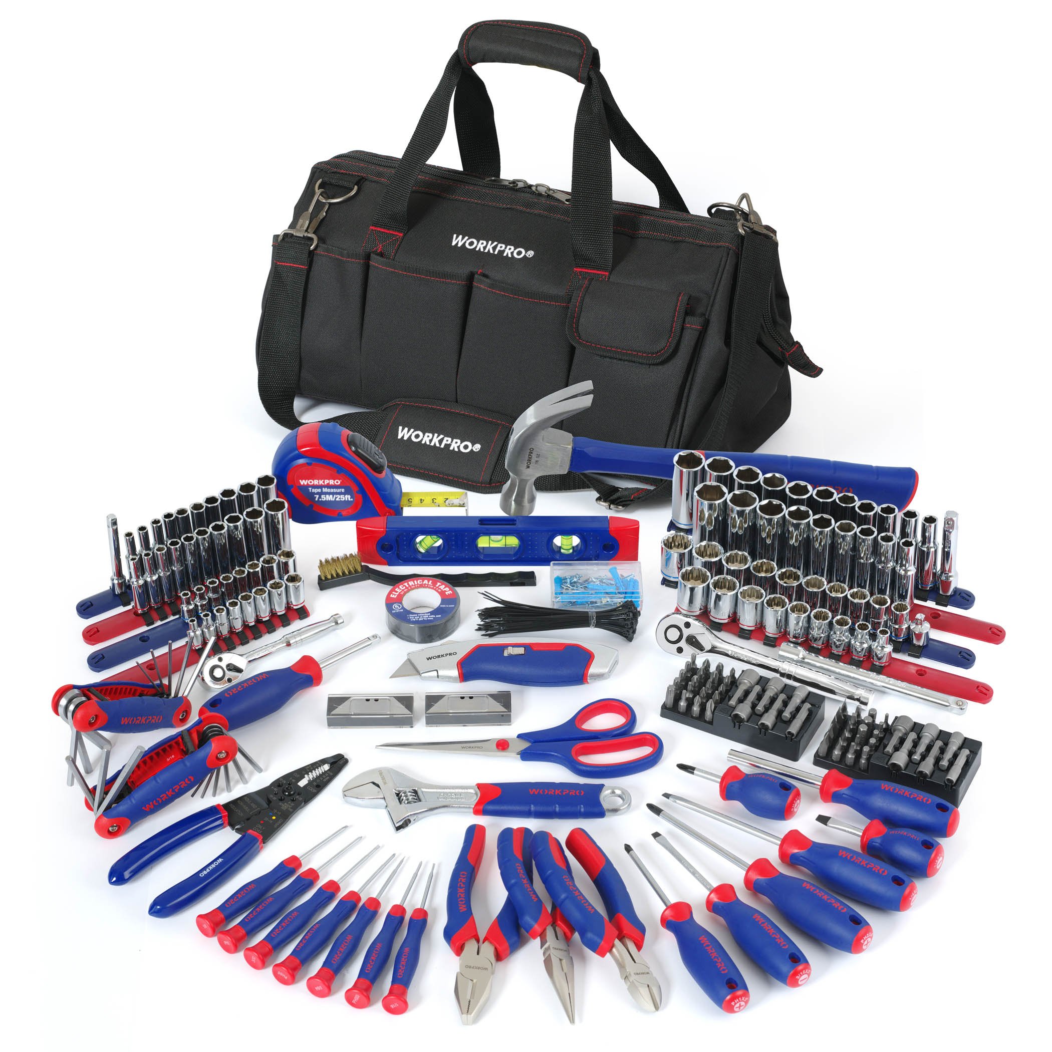 WORKPRO 322-Piece Home Repair Tool Kit & DEWALT 20V Max Cordless Drill/Driver Kit (DCD771C2) - Complete DIY Tool Set for Home Improvement, Furniture Assembly, and Construction Projects