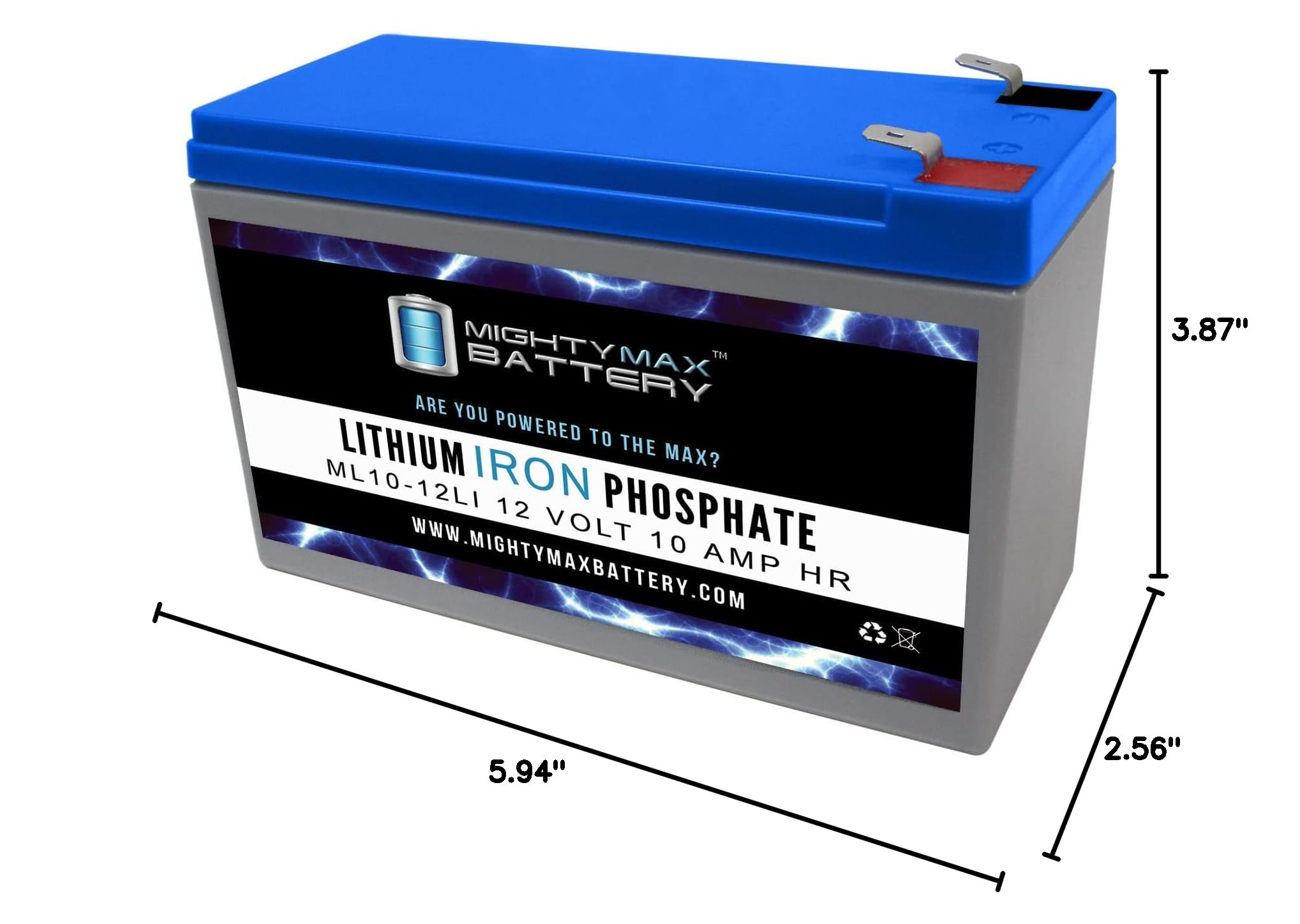 Mighty Max 12V 10AH Lithium Replacement Battery for Aqua Vu Marcum Vexilar Fish Finders - Perfect for Ice Fishing & Underwater Cameras