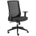 Ergonomic Mesh Back Office Chair with Fabric Seat - Black | Comfortable & Breathable for Home & Office Workspaces