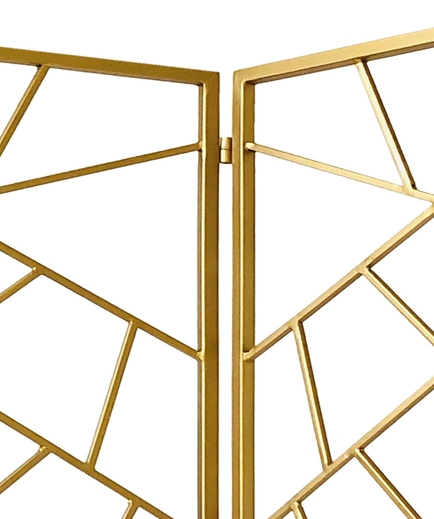 Screen Gems SG-351 Gold Room Divider Panel - 6ft Tall Folding Privacy Screen for Home Office, Bedroom & Living Room Separation