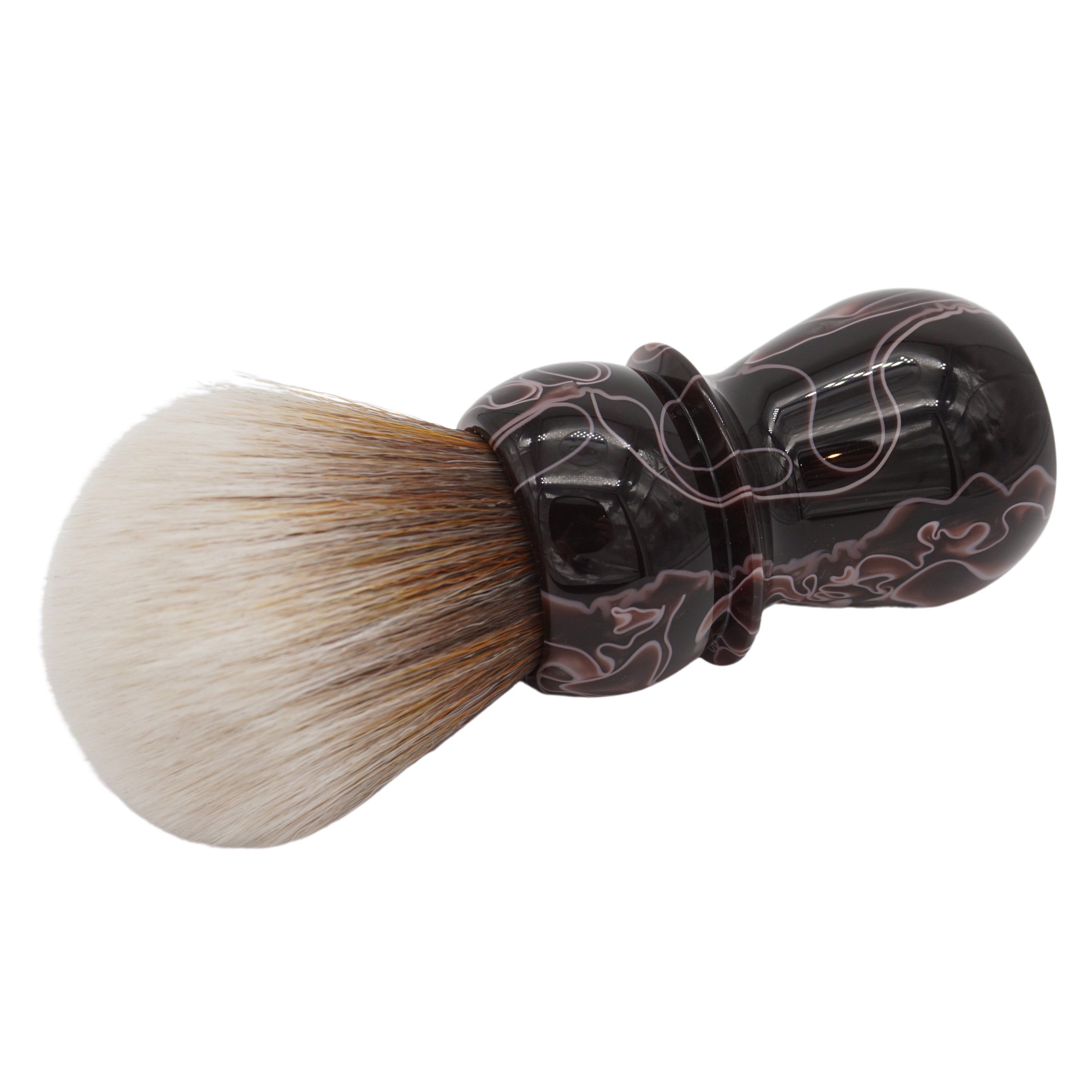 AP Shave Co. 30mm Synbad Bulb Synthetic Shaving Brush - Premium Brown Synthetic Bristles for Men's Wet Shaving | Perfect for Lathering Creams & Soaps, Face & Body Grooming, Barber Shop & Home Use