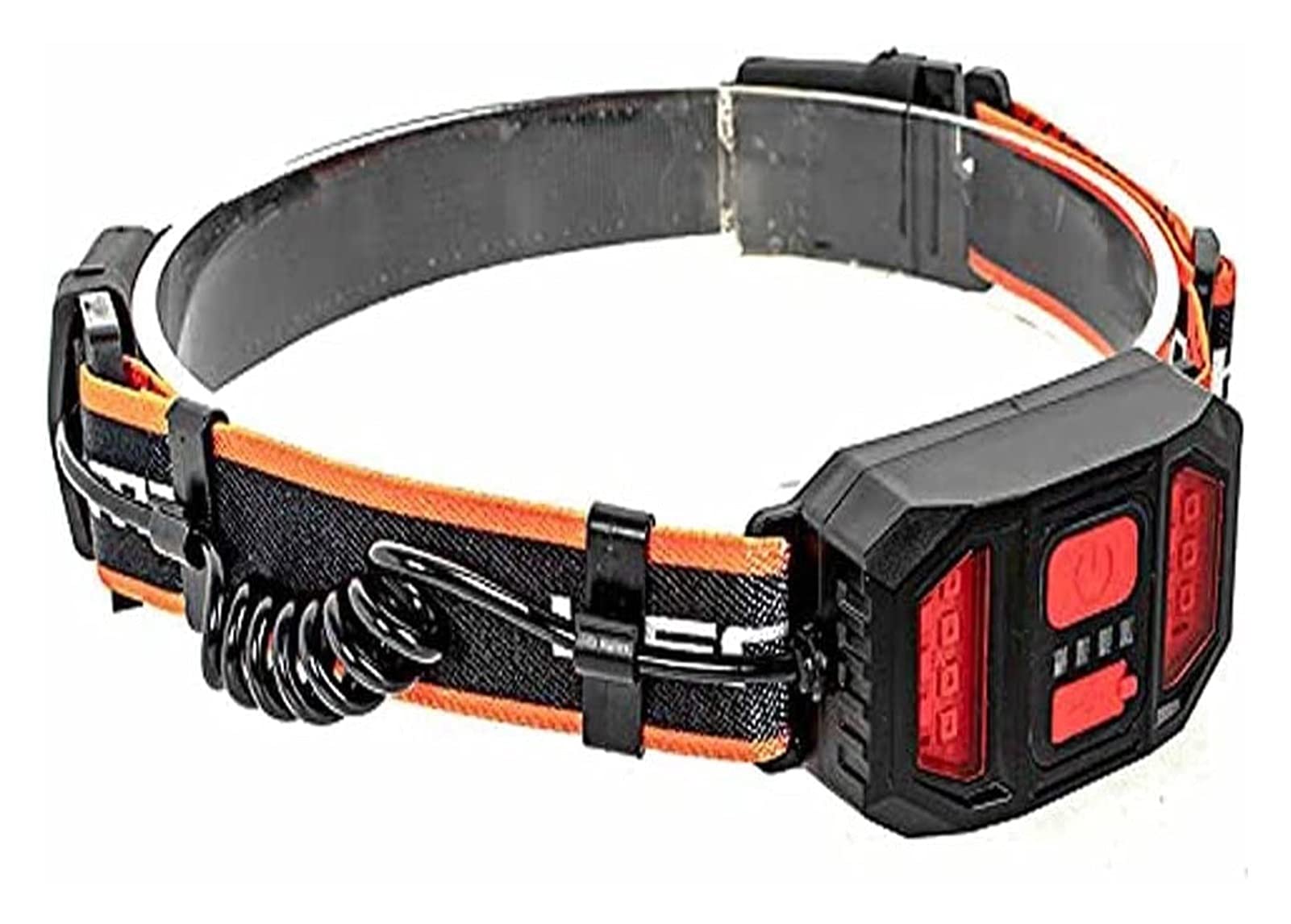 TONPOP USB Rechargeable Headlamp - 1000 Lumen Waterproof Headlight with Red Tail Light for Cycling, Camping, Mining & Outdoor Activities | Hands-Free Lighting for Night Running, Hiking and Emergency Use