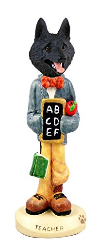 Schipperke Dog Figurine - Teacher Doogie Collectible for Home Decor
