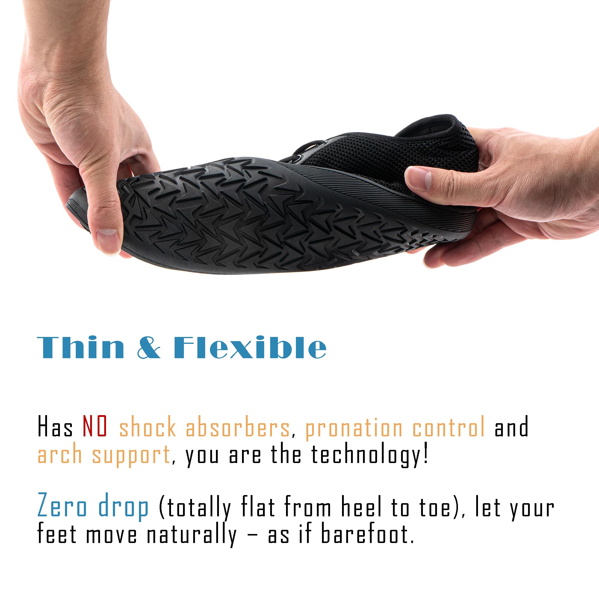 Hitmars Barefoot Shoes for Men & Women - Wide Toe Box, Zero Drop Sole - Sizes 36-47 (EU) | Perfect for Running, Hiking & Natural Foot Movement