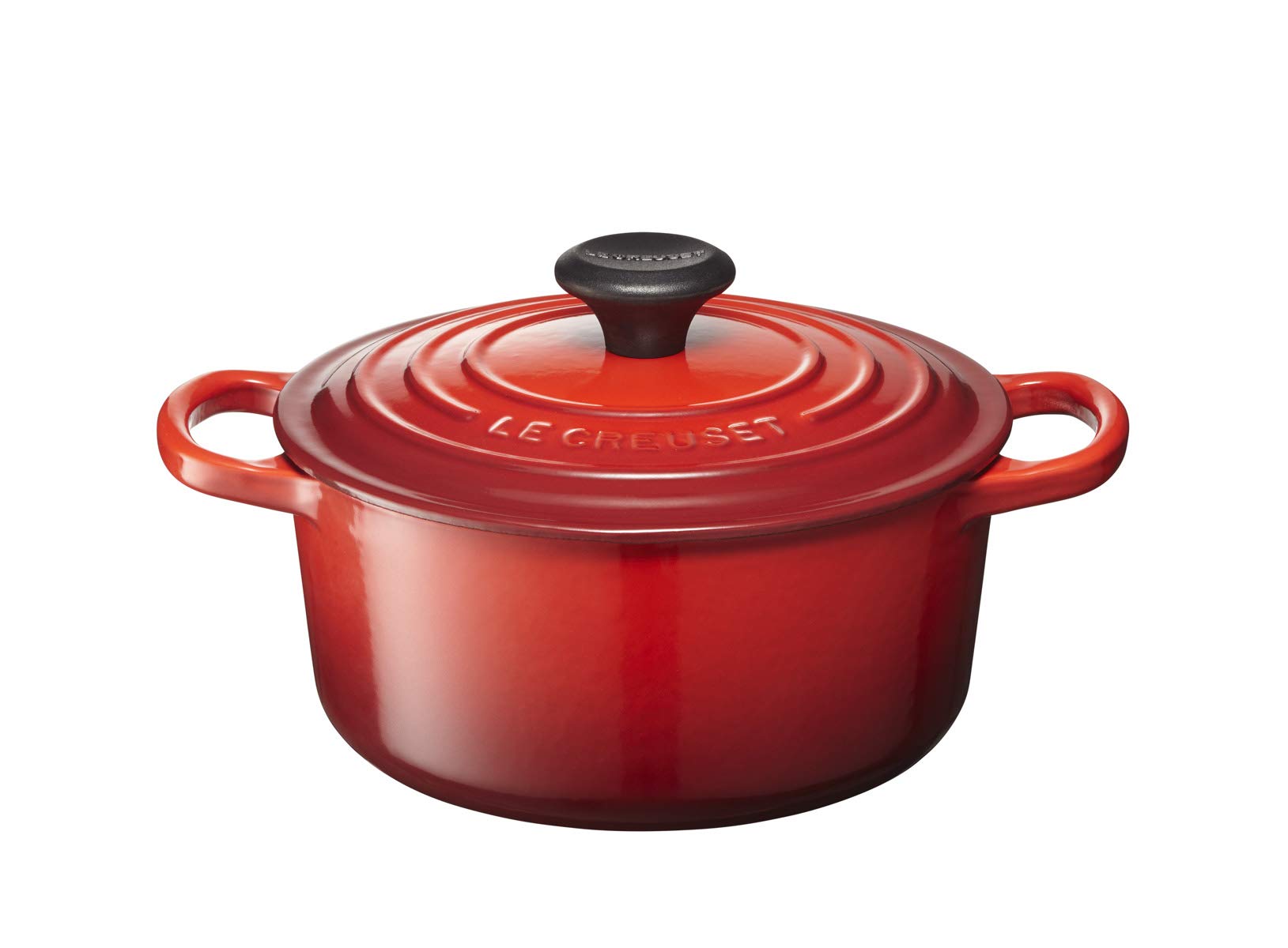 Le Creuset 2 Quart Enameled Cast Iron Dutch Oven - Signature Round Cookware in Cerise Red | Perfect for Soups, Stews, Braising & Baking | Stovetop to Oven Safe