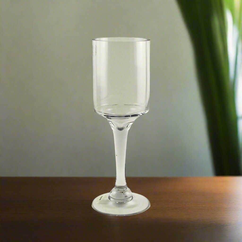 12x4 Inch Clear Glass Candle Holder and Vase - Elegant Home Decor for Weddings, Centerpieces, and Table Settings