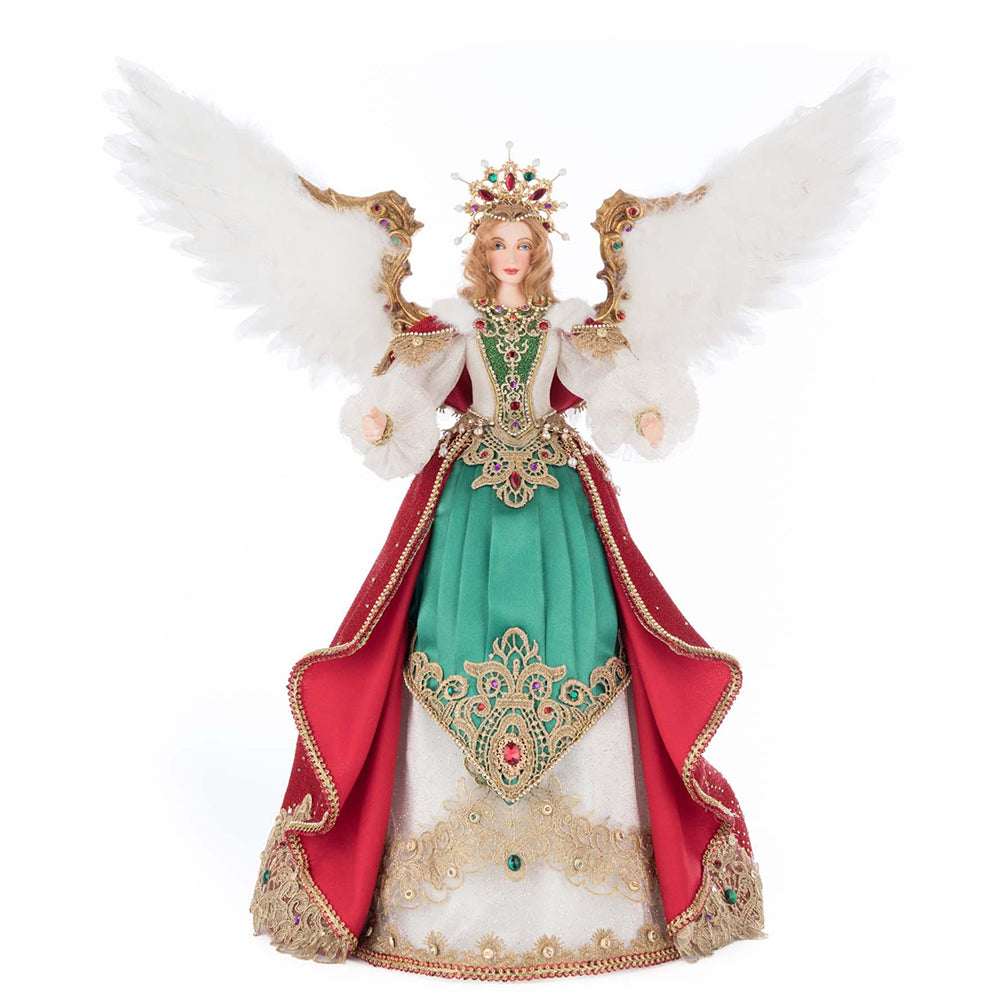 Christmas Ball Angelina Tree Topper by Katherine's Collection - Elegant Holiday Tree Decor for Christmas, Xmas, New Year & Winter Celebrations - Perfect for Home, Party & Gift Giving
