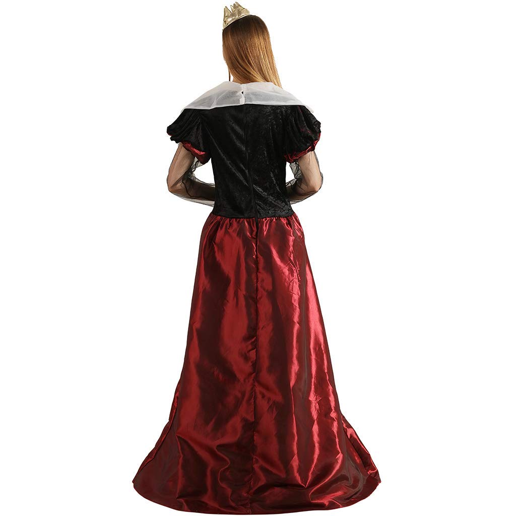 EraSpooky Red Queen Costume - Elegant Royal Dress for Queen of Hearts Halloween & Medieval Fancy Dress Party | Perfect for Cosplay, Themed Events & Halloween Costume Contests