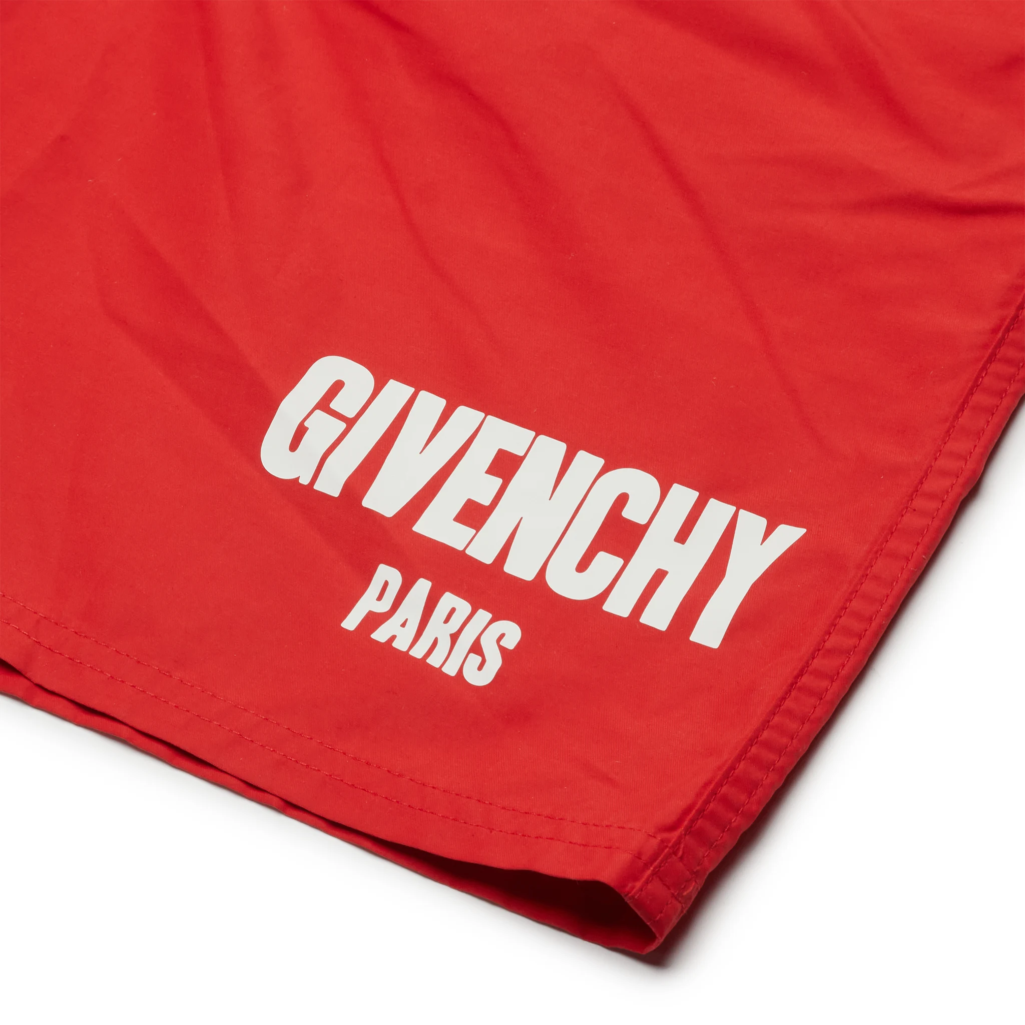 Pre-Owned Givenchy Paris Red Board Shorts for Men - Stylish Swimwear for Beach, Pool & Summer Vacations