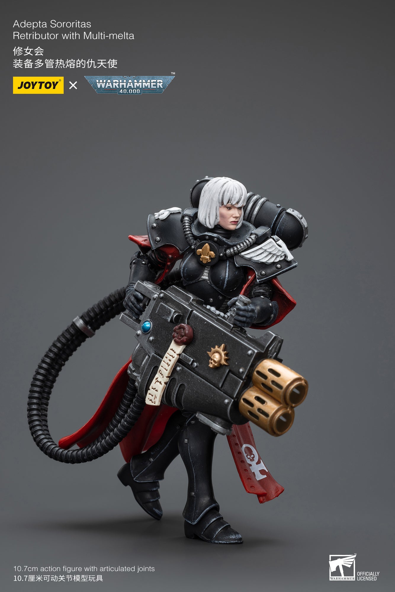 1/18 Scale JOYTOY Warhammer 40K Adepta Sororitas Retributor Action Figure with Multi-Melta Weapon - Perfect for Collectors, Tabletop Gaming & Warhammer 40K Displays