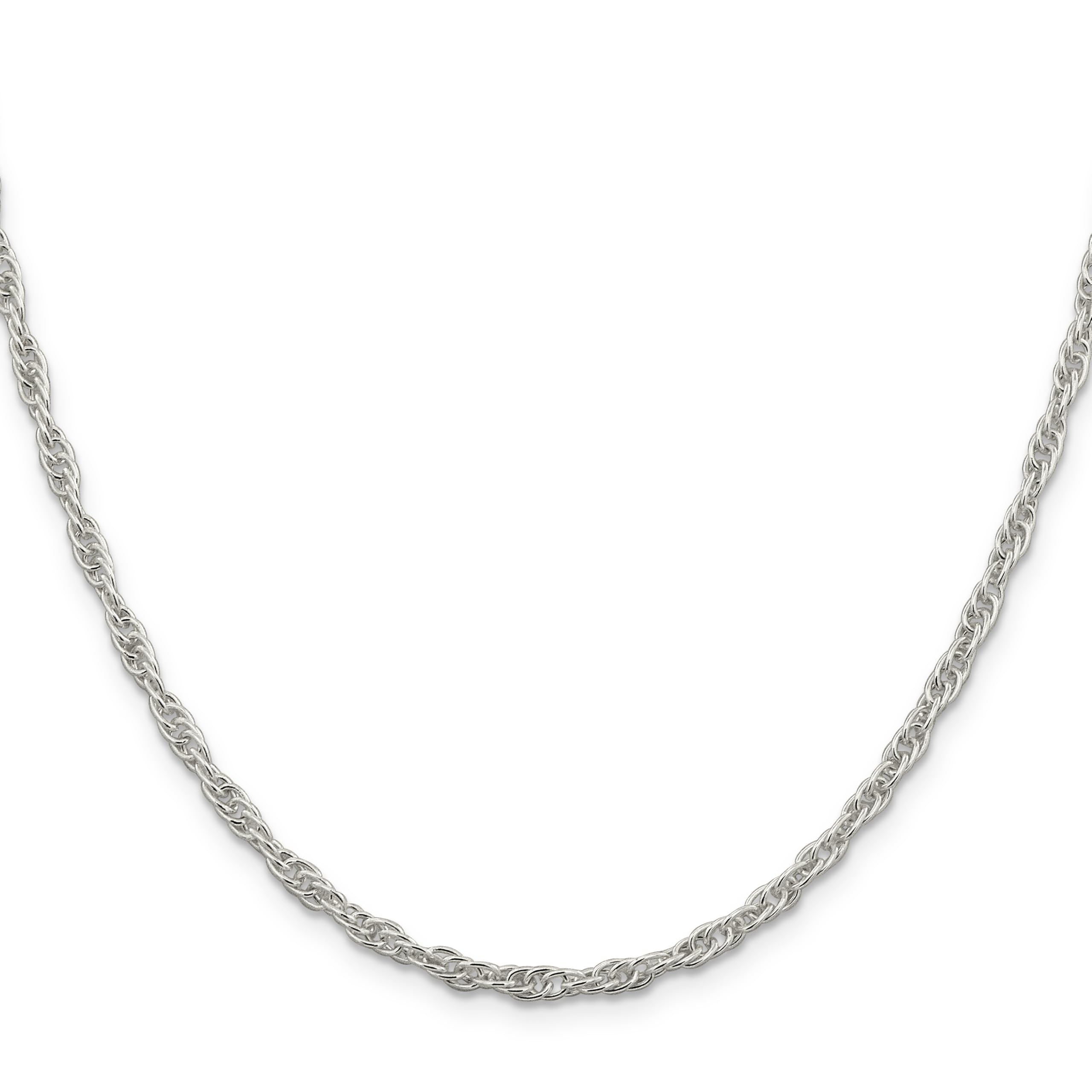 IceCarats 925 Sterling Silver 2.75mm Rope Chain Twisted Link Necklace for Women - Elegant Layering Jewelry for Everyday Wear & Special Occasions