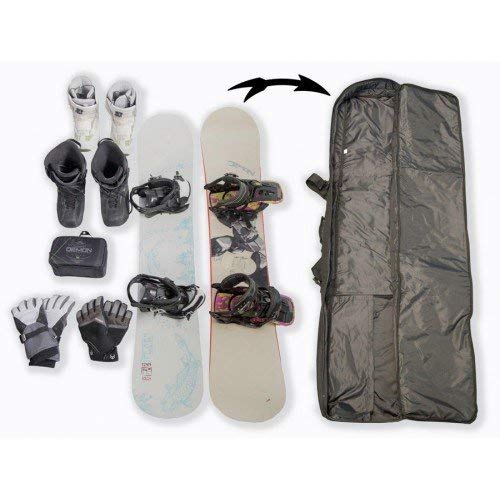 DEMON UNITED 2020 Phantom Flight Snowboard Travel Bag - Padded Double Snowboard Bag with XL Wheels for Airline & Airport Travel | Durable Snowboard Gear for Winter Sports & Mountain Vacations