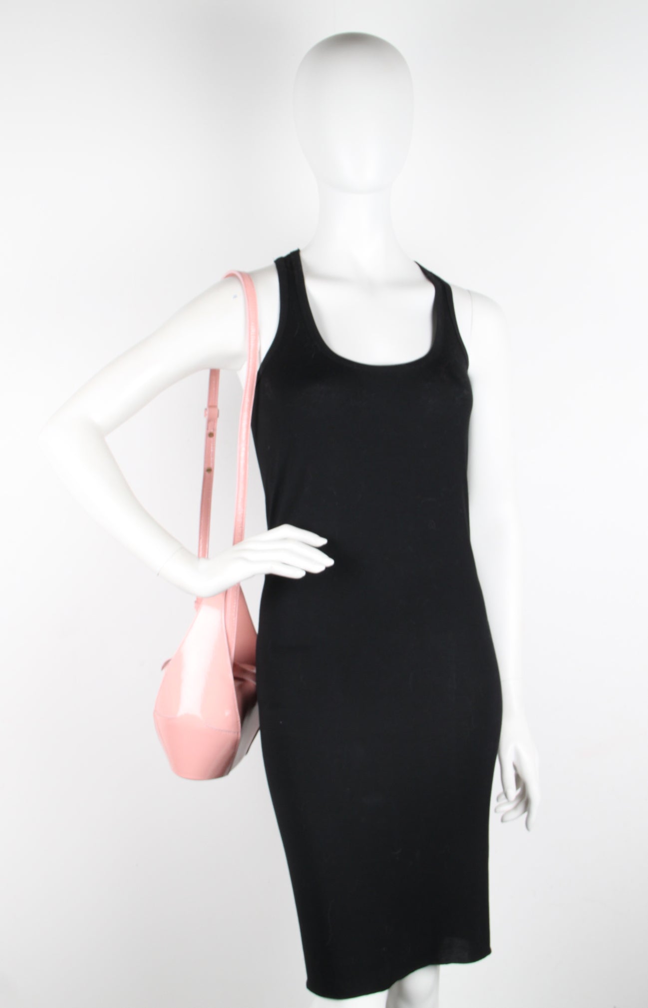 DLYP Top Knot Mini Patent Crossbody Bag in Mushy Blush Pink - Perfect for Women's Daily Use, Work, Dating & Special Occasions