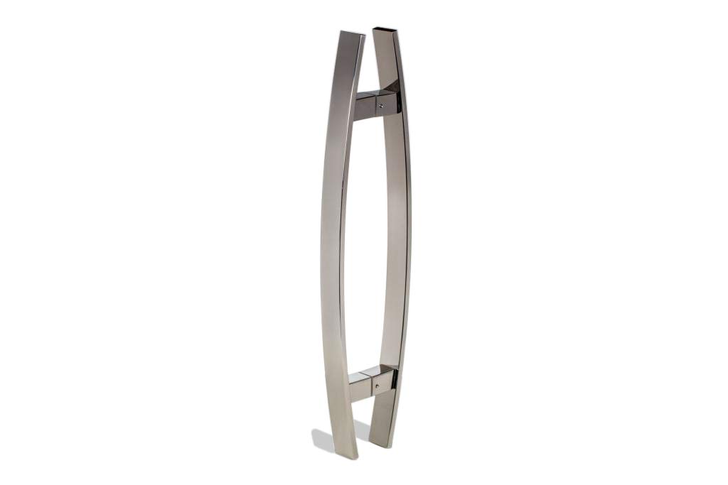18 Inch Stainless Steel Square/Rectangle Modern Door Handle - Chrome Mirror Polish Finish for Entry, Shower, Sliding Barn & Interior/Exterior Doors | Durable Pull/Push Bar for Home & Commercial Use