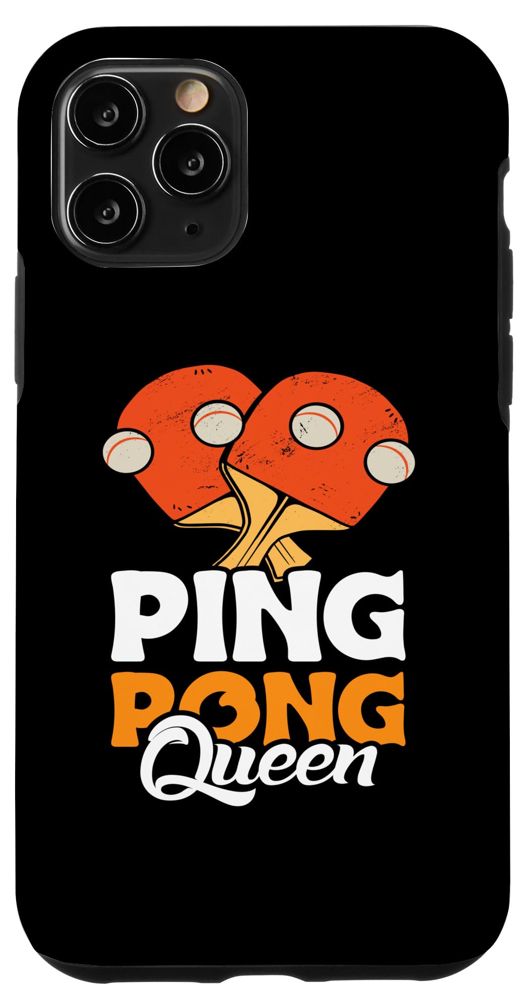iPhone 11 Pro Cute Ping Pong Queen Design Case - Stylish Protective Cover for Table Tennis Lovers | Perfect for Sports Enthusiasts & Gift Giving