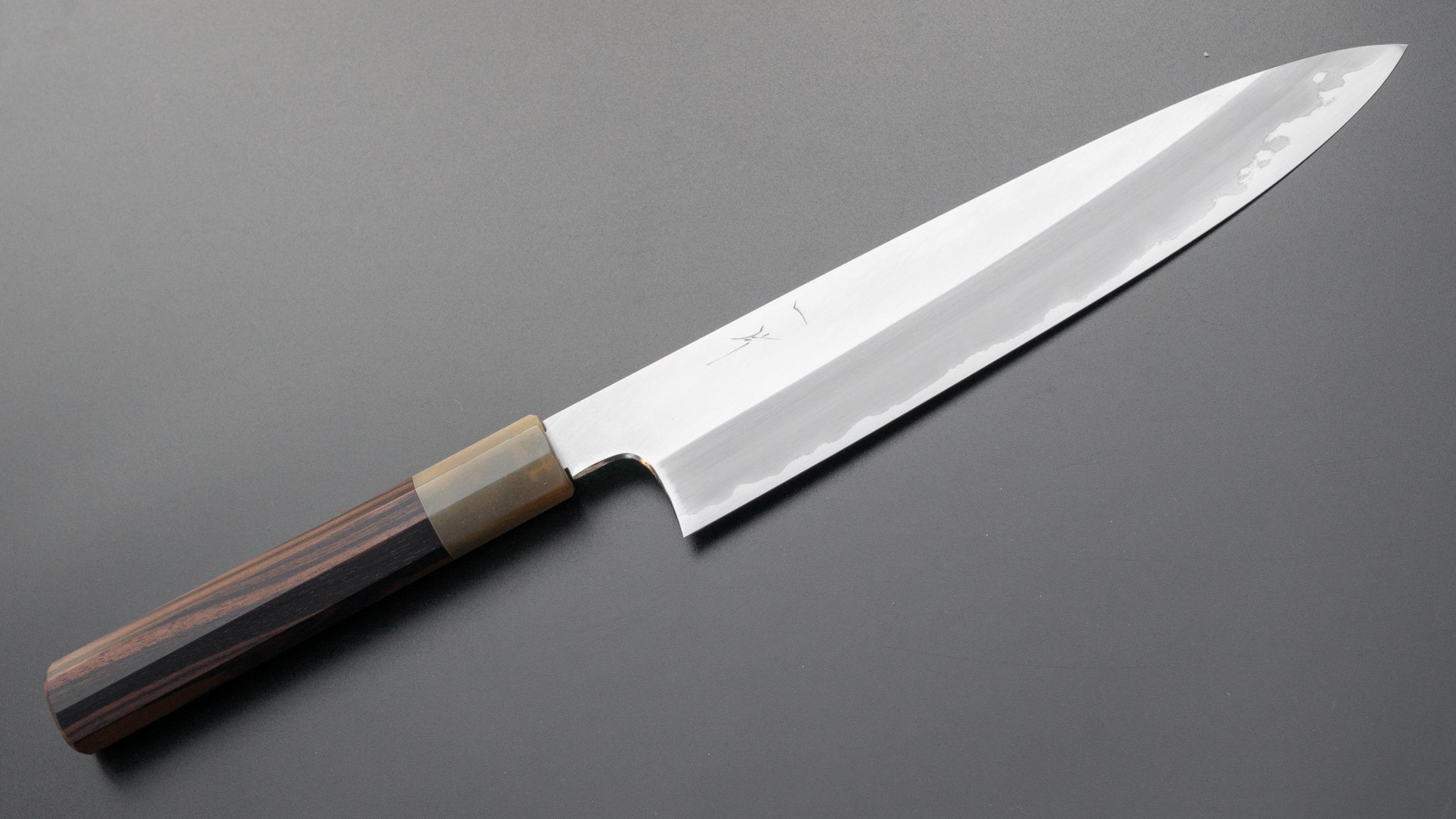 Hitohira Togashi Blue #1 Stainless Clad Migaki Gyuto 240mm Japanese Chef Knife with Taihei Makassar Ebony Handle - Perfect for Sushi, Meat Cutting & Professional Kitchen Use