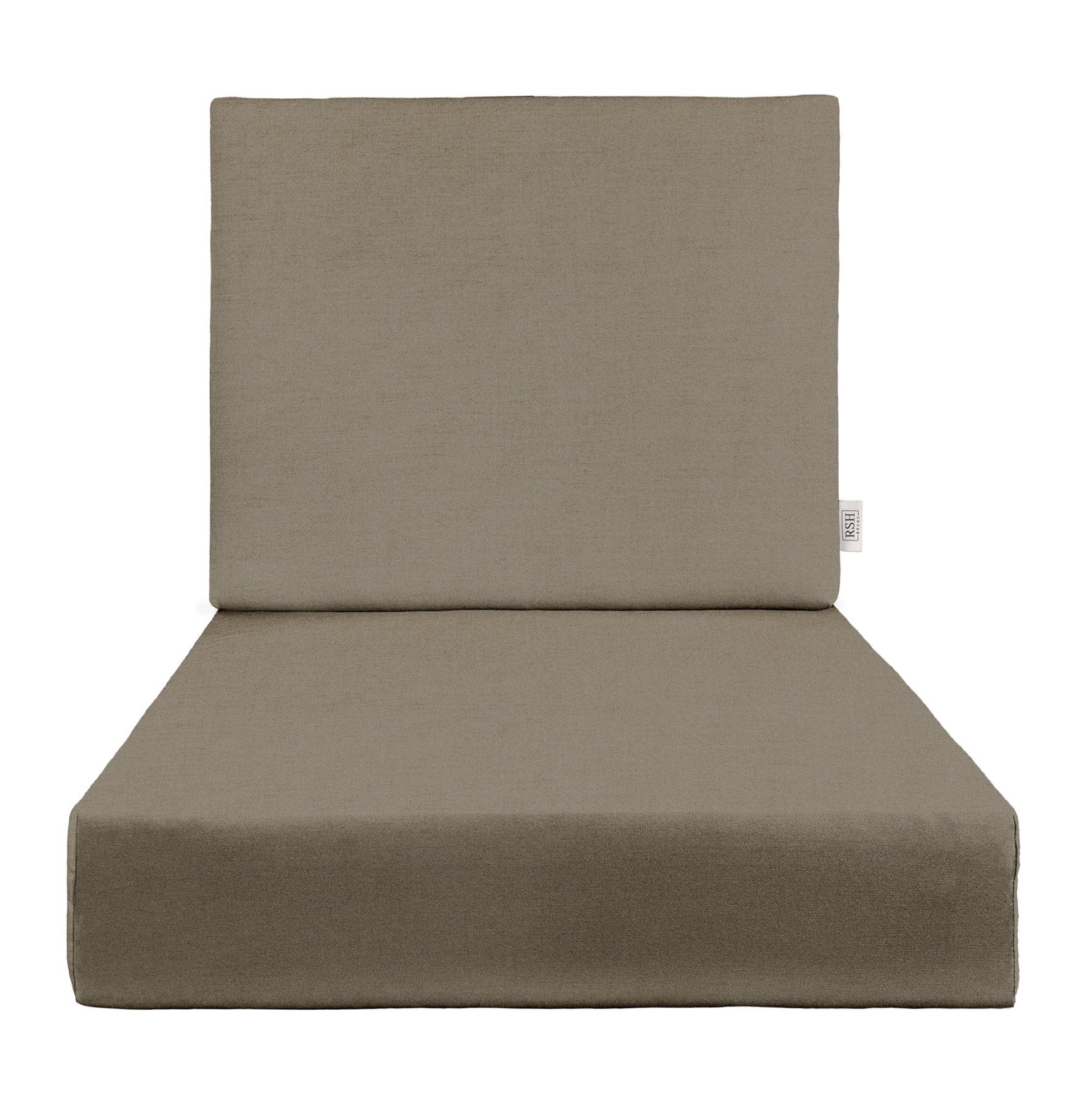 Sunbrella Cast Neutrals Deep Seating Foam Back Chair Cushion Set - Water-Resistant Outdoor Patio Furniture Cushions for Sofa, Lounge & Deck - Perfect for Poolside, Garden & Backyard Relaxation