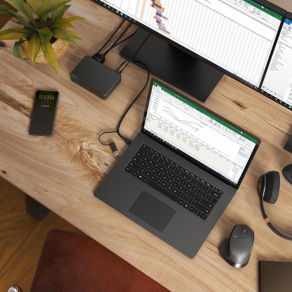 ALOGIC Universal Twin HD Pro Docking Station - Dual Monitor USB-C Hub for MacBook & Windows Laptops - 4K HDMI, USB 3.0, Ethernet Port - Perfect for Home Office & Remote Work Setup