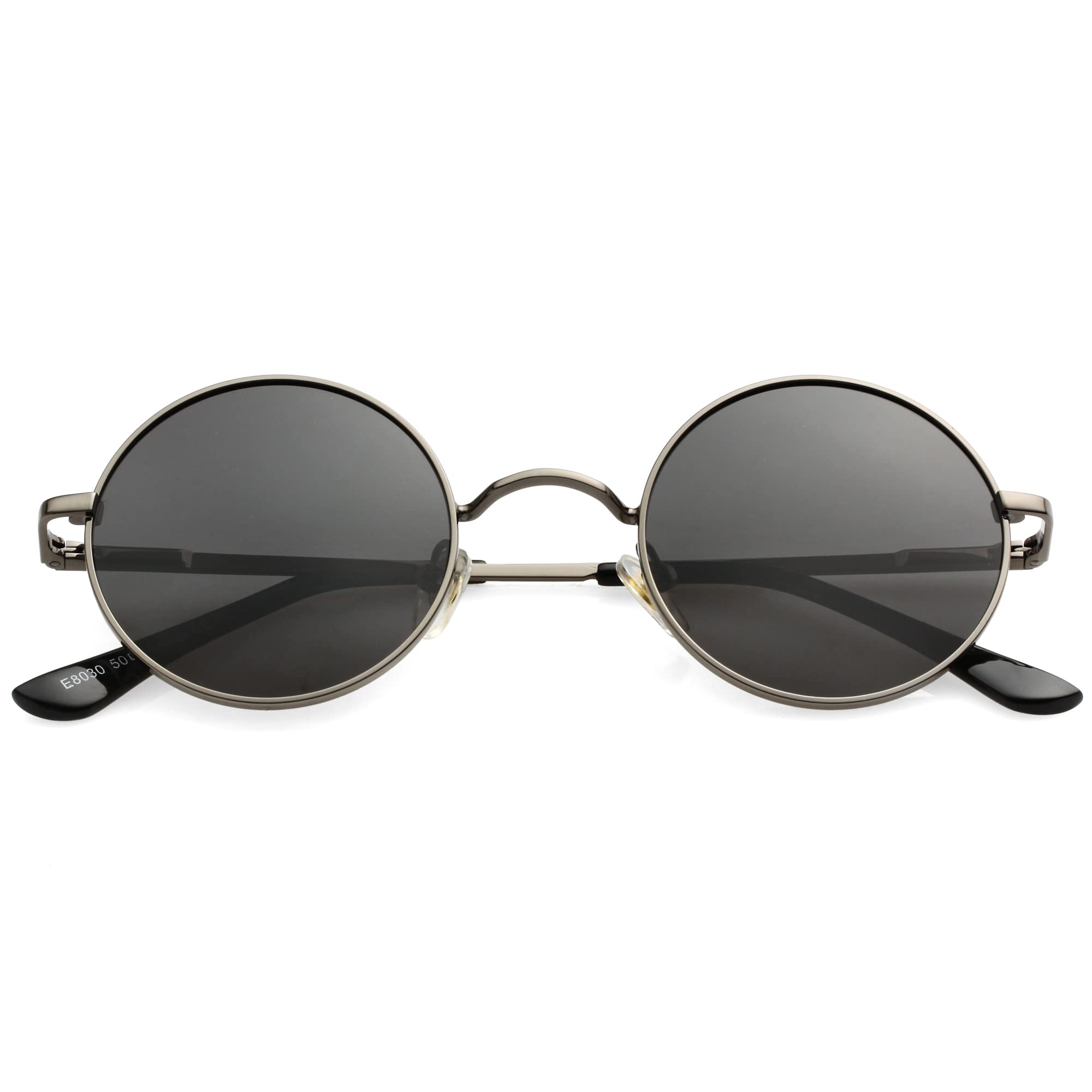 Kursan John Lennon Style Small Round Polarized Sunglasses for Women & Men - 45mm Retro Hippie Circle Red Sunglasses - Perfect for Music Festivals, Beach Days & Vintage Fashion