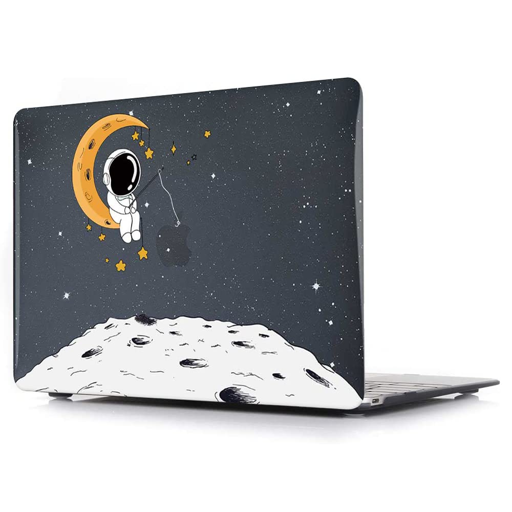 Stylish Bling Plastic Hard Shell Case for MacBook Pro 13.3 Inch (Model A1278 2008-2012) - Astronaut & Moon Design | Protective Snap Cover with CD-ROM Slot | Perfect for Work, Travel & School
