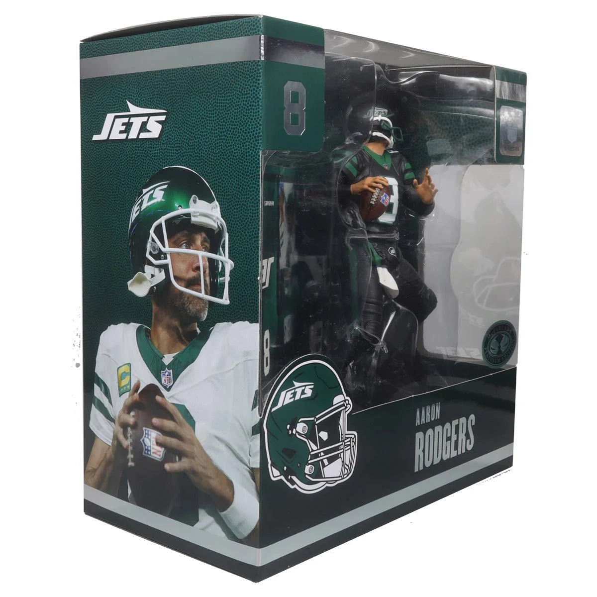 Aaron Rodgers New York Jets NFL Black Jersey Platinum Chase Posed Figure – 2024 SportsPicks Collectible for Fans & Memorabilia Enthusiasts | Perfect for Display, Gifts, and Game Day Decor