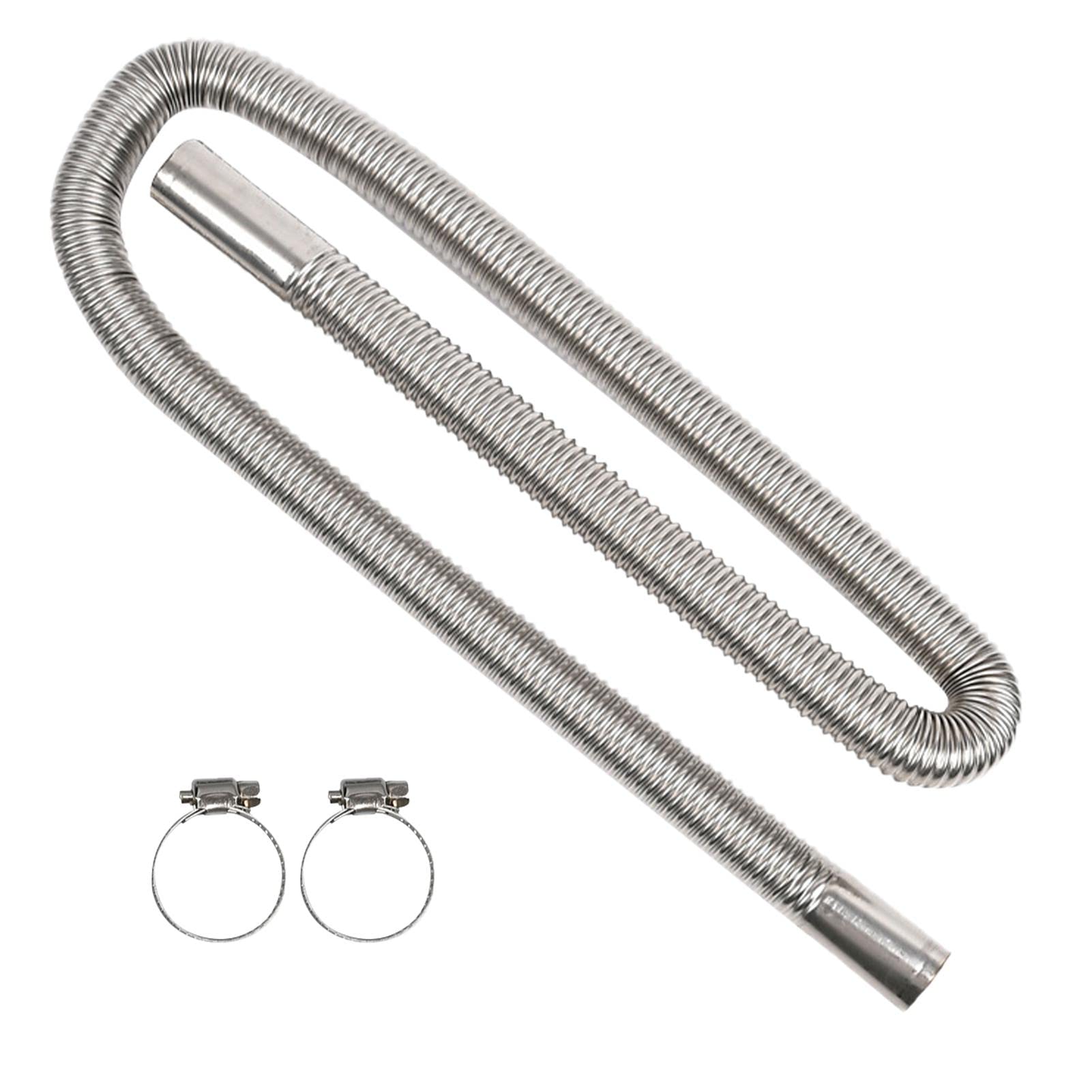 Stainless Steel Parking Air Heater Exhaust Pipe - 120cm/47.24in Diesel & Gas Vent Hose for Trucks, RVs & Campers - Durable Fuel Tank Heating Solution for Winter Camping & Cold Weather Use