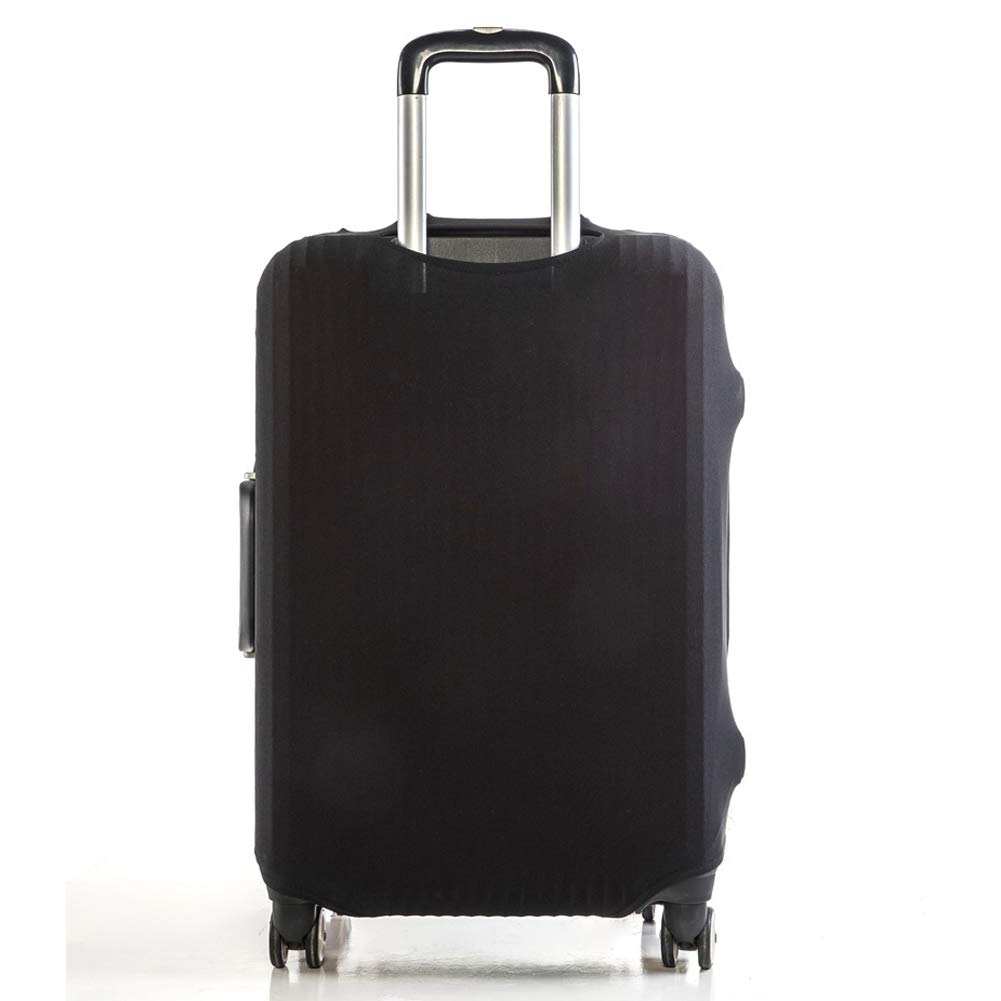 1 Piece Polyester Luggage Cover Protector - Elastic Travel Suitcase Cover Washable for 19-21 Inch Luggage (Black, Size S) - Perfect for Airplane Travel & Bag Protection