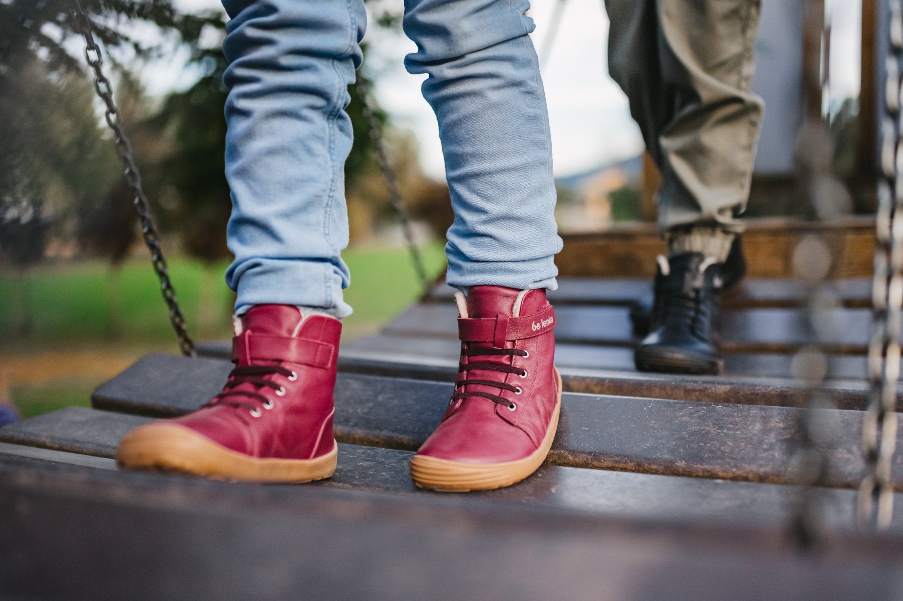 Barefoot Be Lenka Winter Kids Shoes - Dark Cherry Red | Comfortable & Warm for Indoor & Outdoor Play