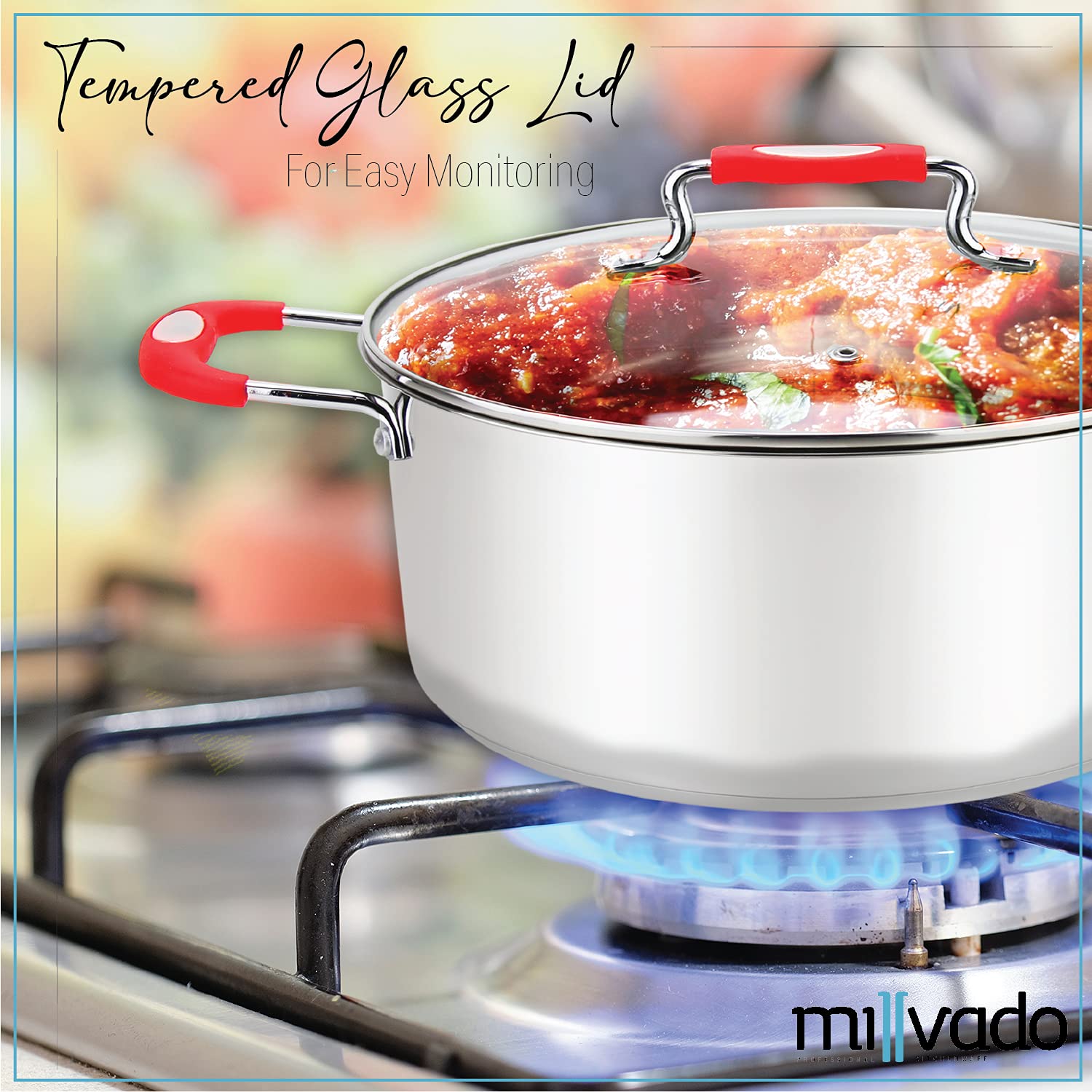 12.6 Quart Stainless Steel Dutch Oven - Large Casserole Pot for Soup, Pasta, Braising & Induction Cooking | Perfect for Family Dinners, Camping & Professional Kitchens
