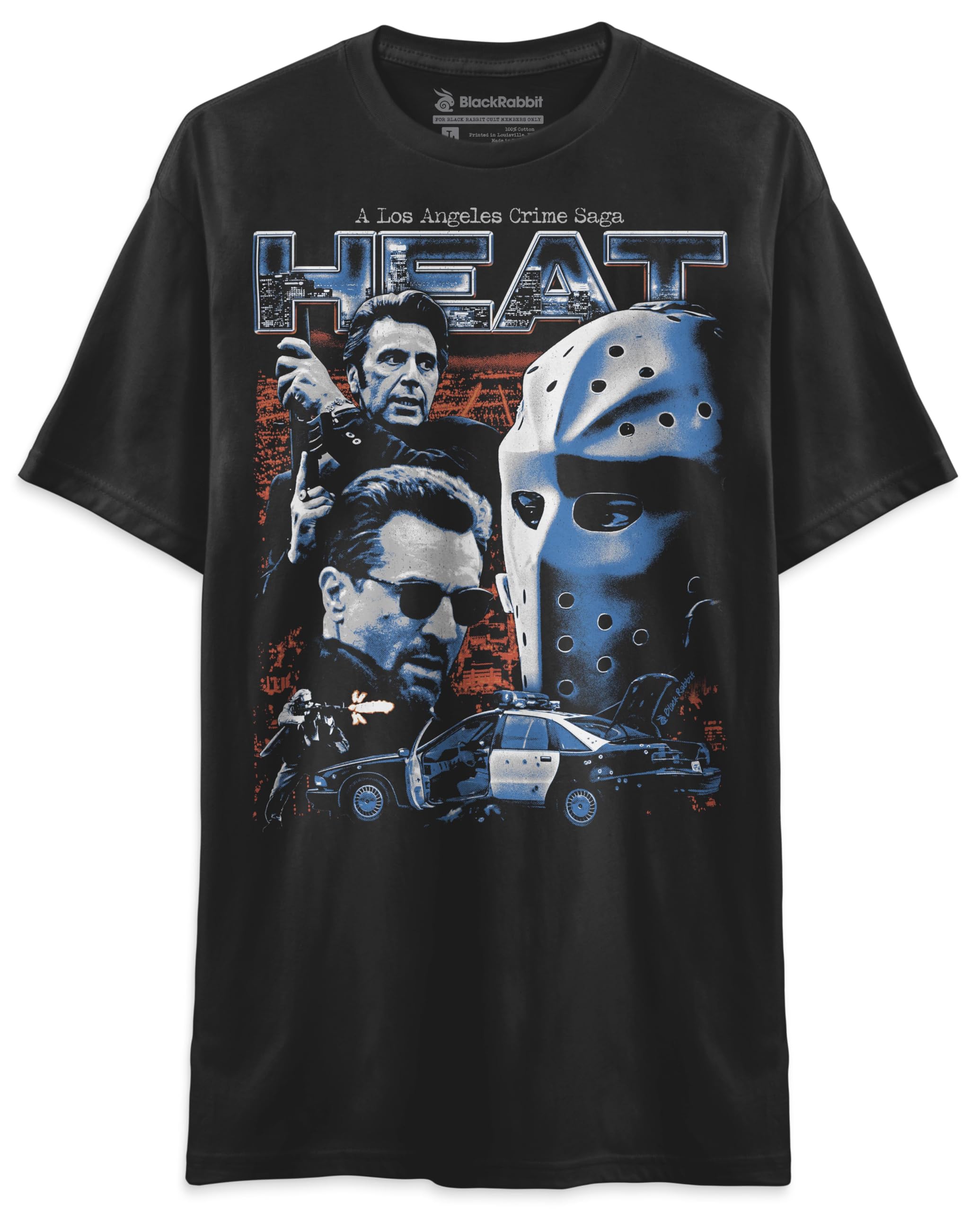 Heat 1995 Movie T-Shirt - Los Angeles Crime Saga Vintage Unisex Tee | 90s Retro Classic Film Apparel for Men & Women | Perfect for Movie Fans, Collectors, and Casual Wear