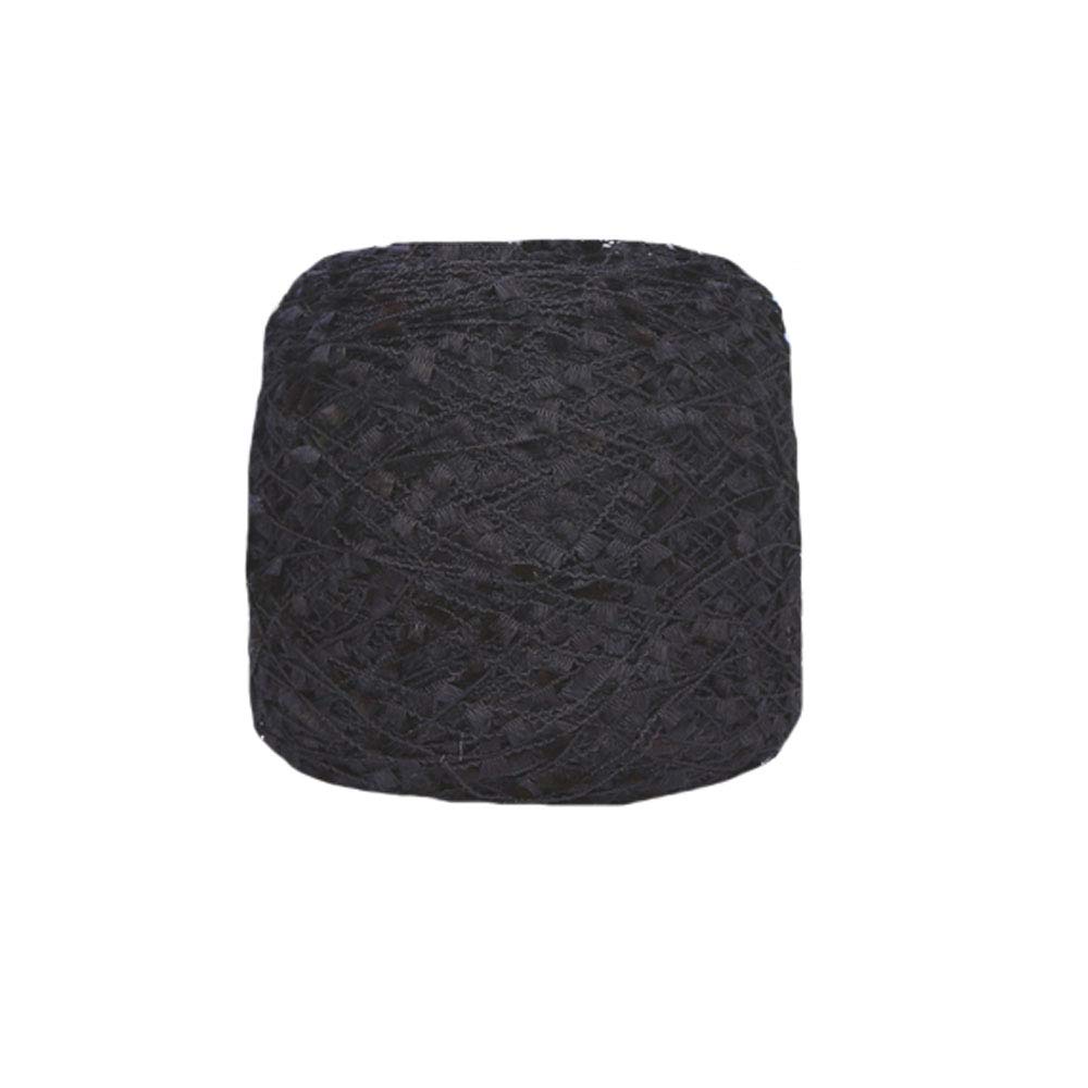 100g DIY Black Fancy Ladder Yarn for Knitting - Funky Dyed Fringe Ribbon, Crochet Yarn for Hats, Bags & Accessories - Polyester Art Yarn for Summer & Spring Crafts | Perfect for DIY Projects, Home Decor, and Fashion Accessories