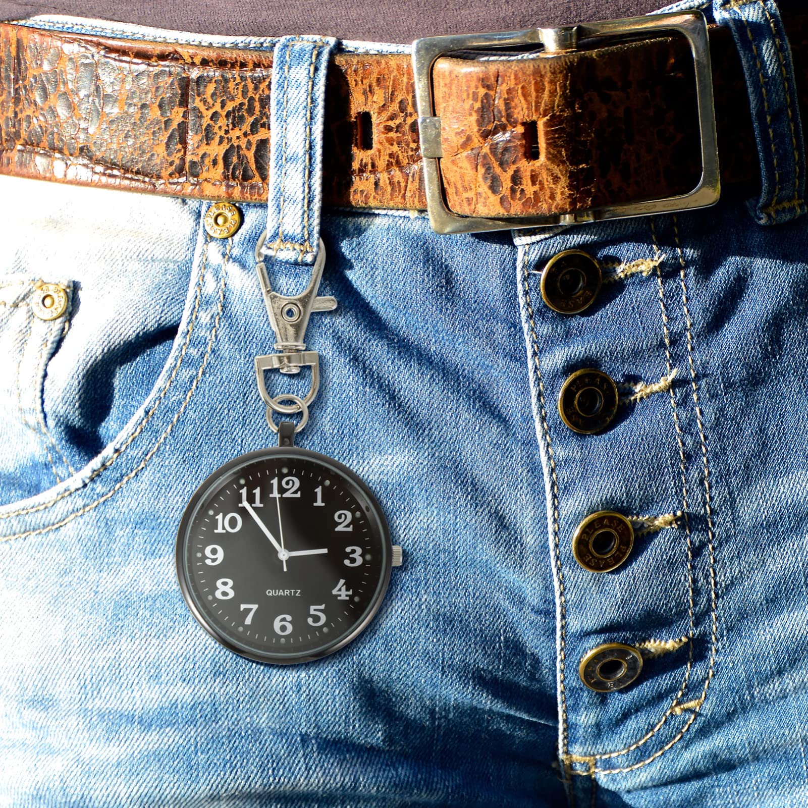 Balacoo Retro Quartz Nurse Pocket Watch - Keychain Hanging Pendant Watch for Medical Professionals | Ideal for Nurses, Doctors & Healthcare Workers