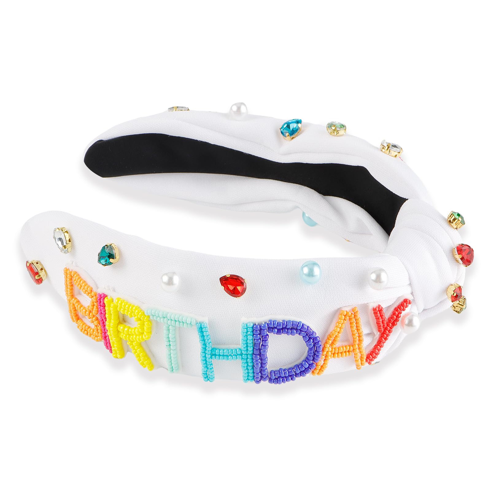 Canitor Birthday Queen Headband for Women - Sparkling Princess Crown Tiara Hat - Perfect Birthday Gift & Party Decorations (White) | Ideal for Birthday Parties, Bachelorette, Bridal Showers & Special Celebrations