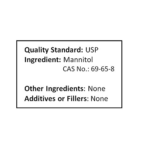 NuSci Pure Mannitol Powder 500g (1.1 lb) - Food Grade Sweetener for Baking, Keto & Low-Carb Diets | Sugar Substitute for Coffee, Tea & Desserts | Pharmaceutical & Lab Use