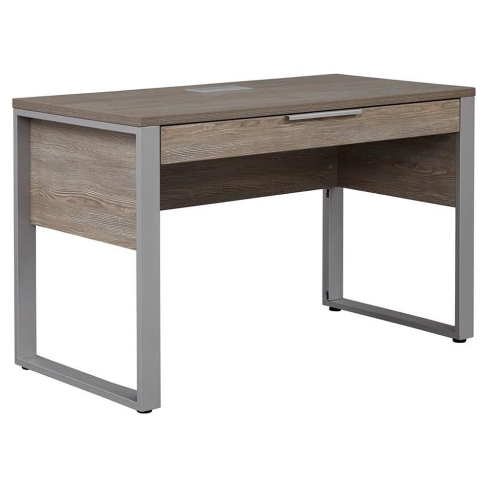 Modern Gray Rectangular Home Office Desk - Stylish & Functional Workspace Furniture for Small Spaces
