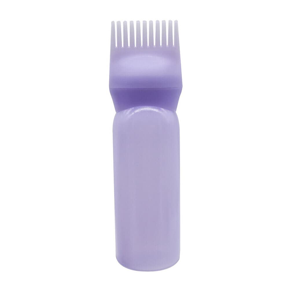 Rongweiwang Portable Refillable Hair Dye Bottle - Lightweight Plastic Coloring Applicator for DIY Hair Styling & Coloring (Purple) | Perfect for Home Hair Dyeing, Salon Use & Travel Touch-Ups