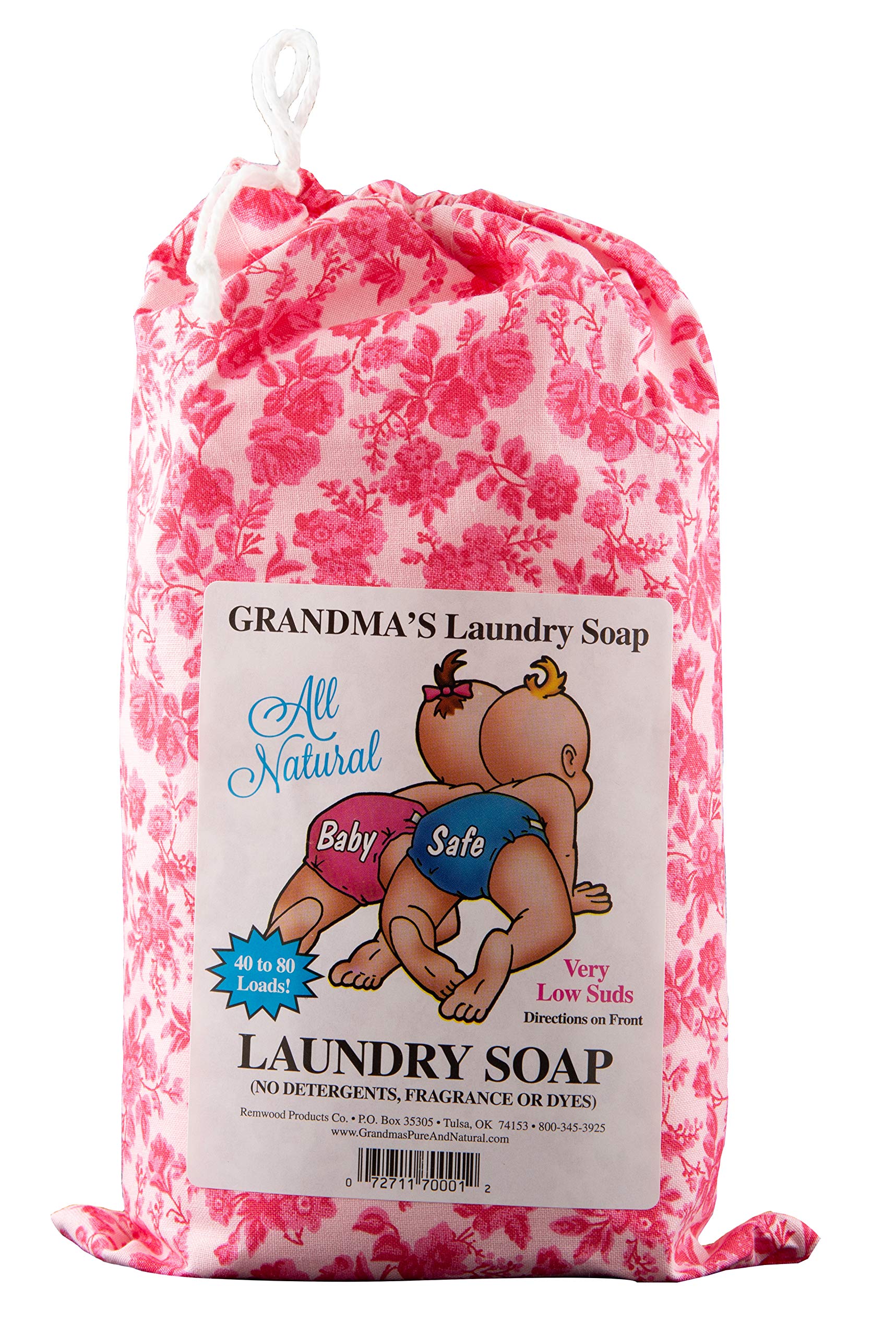Grandma's Natural Laundry Soap - 40oz | Plant-Based, Hypoallergenic & Eco-Friendly | Gentle on Skin & Clothes | Perfect for Sensitive Skin, Baby Clothes & Delicate Fabrics