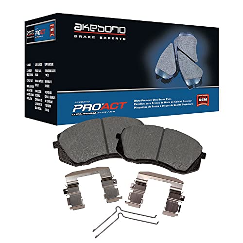 Akebono Ultra-Premium Ceramic Front Brake Pads - Low Noise, Dust-Free Performance for Cars, Trucks & SUVs | Perfect for Daily Commuting & Highway Driving