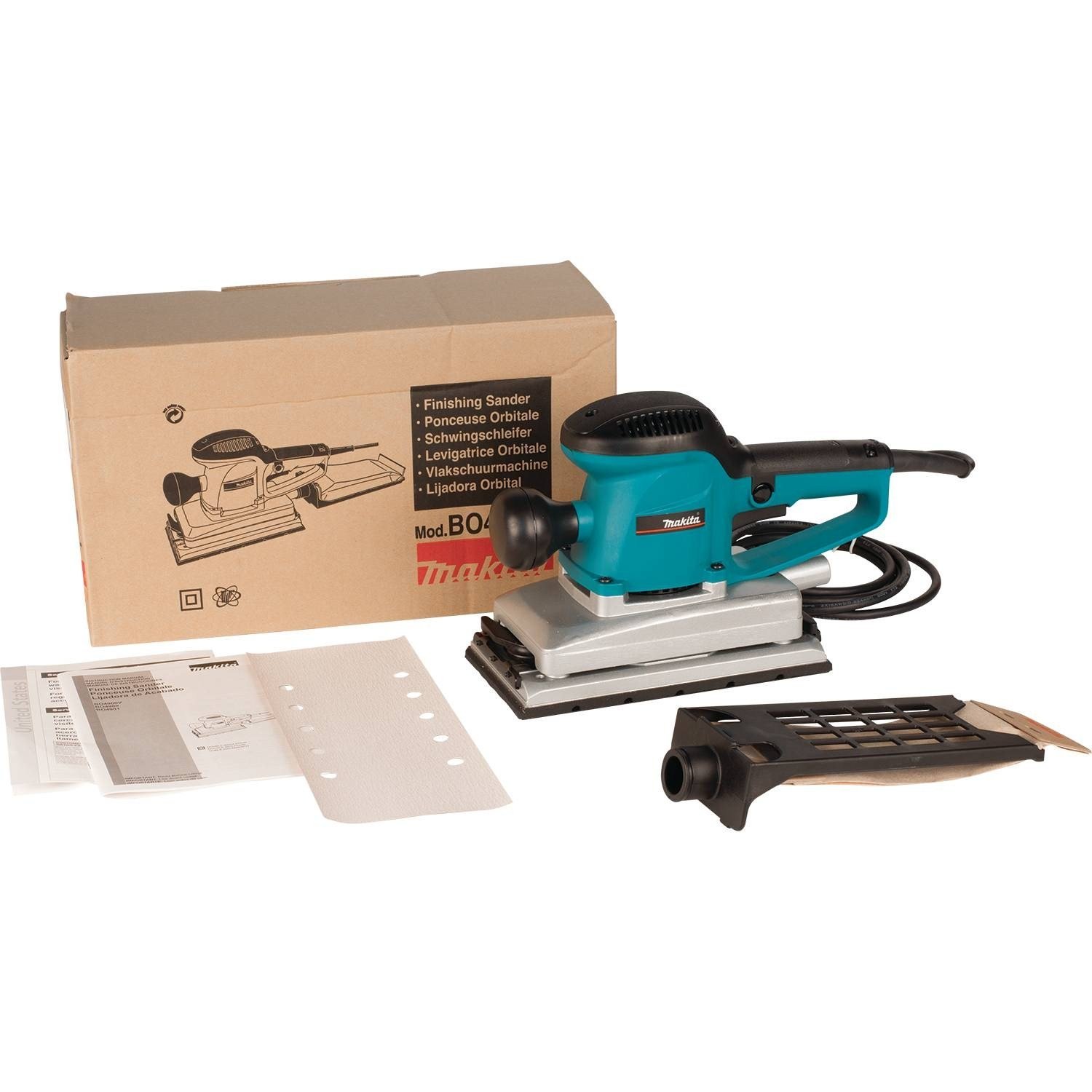 Makita BO4900V 1/2 Sheet Finishing Sander - Professional Woodworking Tool for Smoothing & Sanding - Perfect for Furniture, Cabinets & DIY Projects