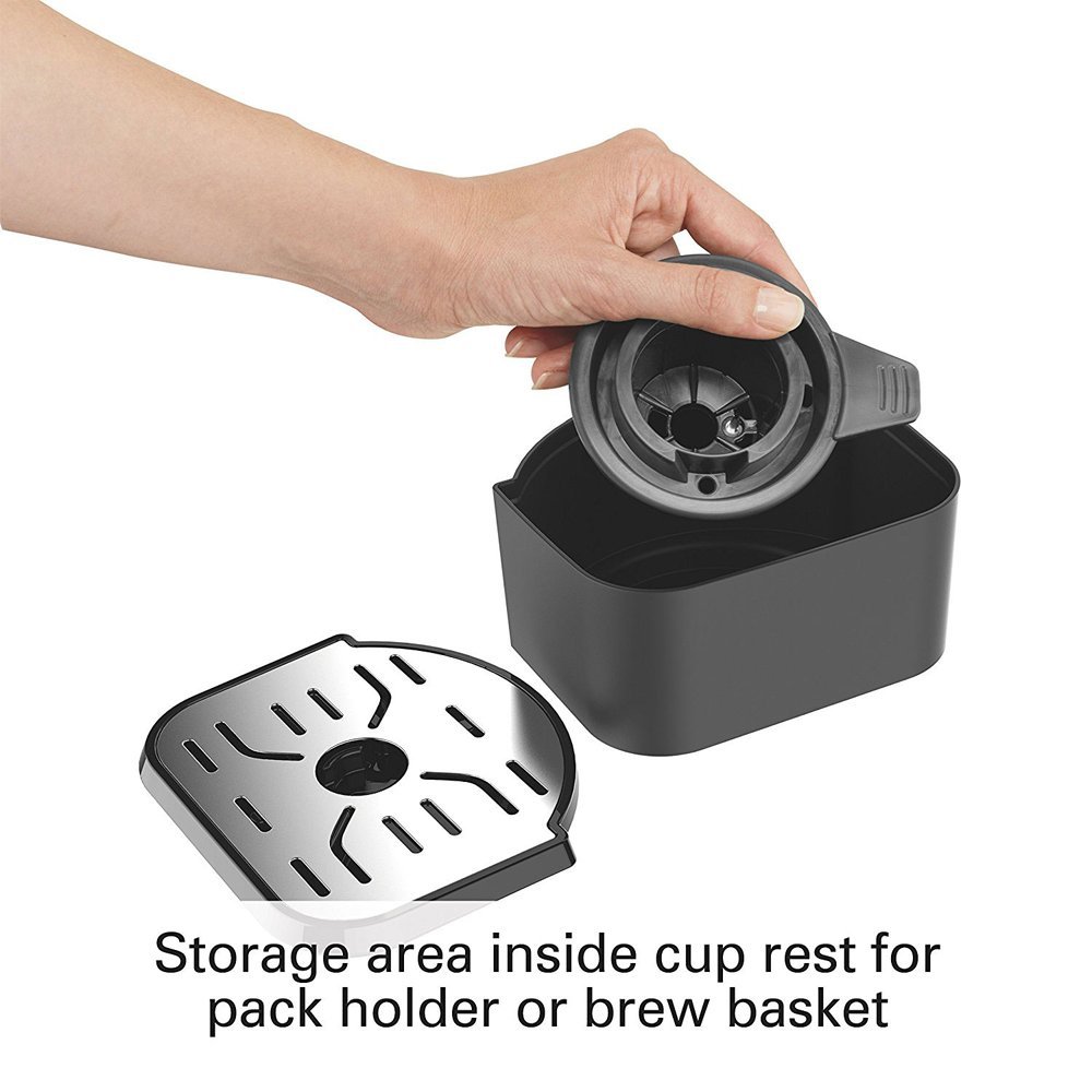 Hamilton Beach FlexBrew 2-Way Programmable Coffee Maker (49976) - Single Serve & 12-Cup Carafe, Compatible with K-Cup Pods & Ground Coffee, Includes Support Extension - Perfect for Home, Office, and Kitchen Use
