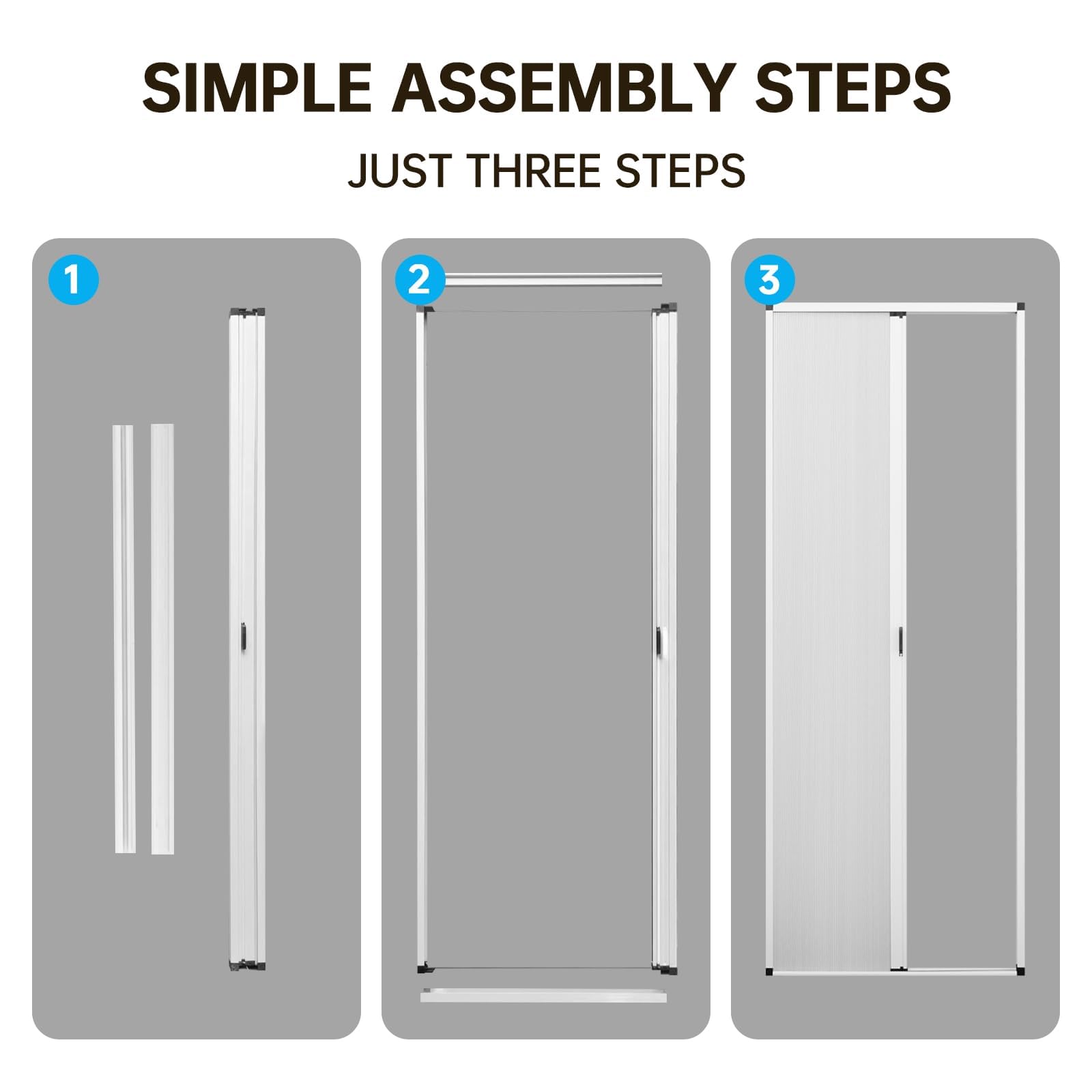 No-Drilling Interior Accordion Folding Sliding Barn Doors for Bedroom Closet & Room Divider - Customizable Light Gray | Space-Saving Solution for Small Apartments & Hallways