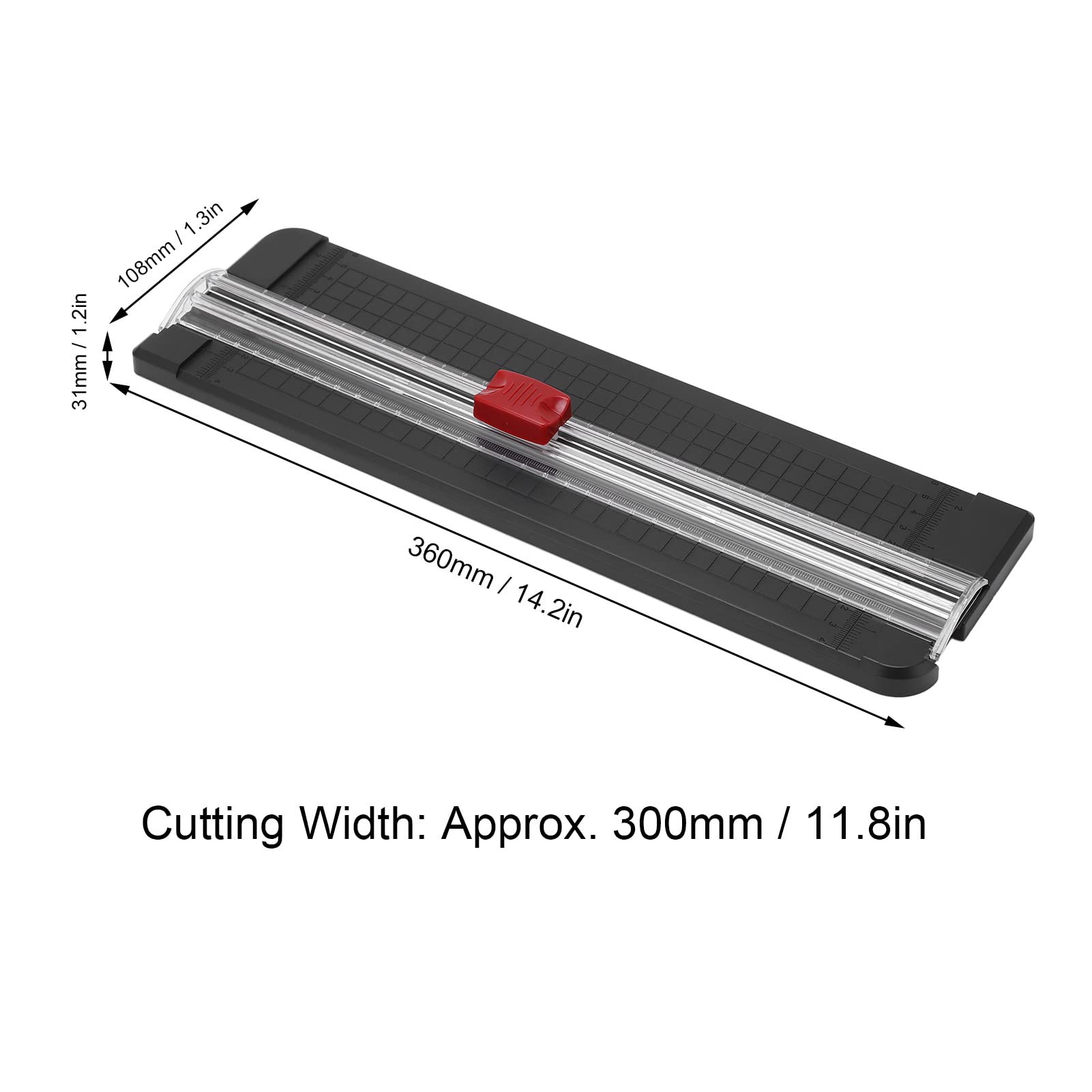 300mm A4 Paper Cutter - Heavy Duty Kraft Paper Trimmer for Office, School & Crafting | Easy to Use with Precise Cutting | Perfect for Scrapbooking, Card Making & Document Trimming
