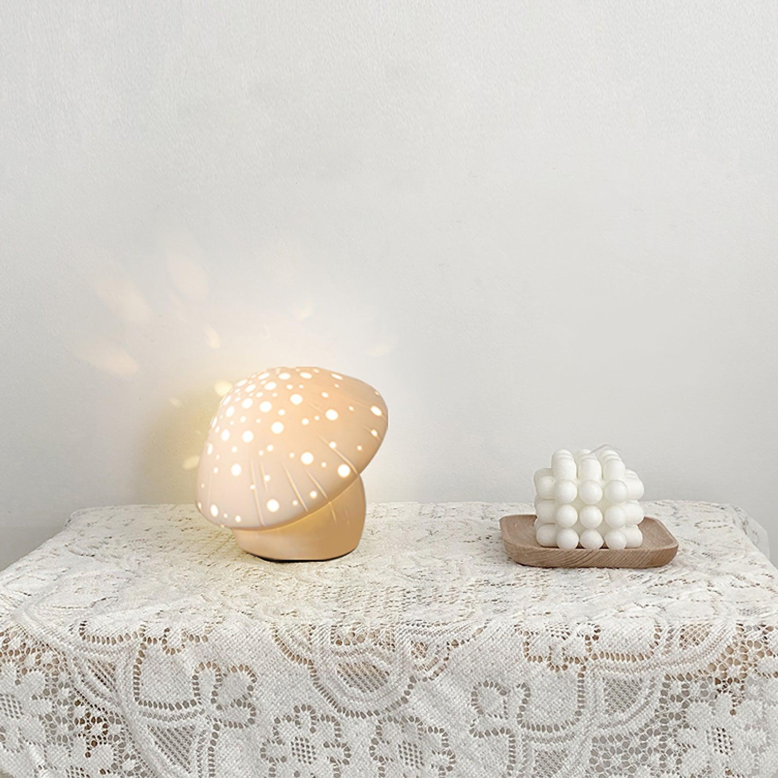 Modern White Table Lamp - Elegant Home & Office Lighting for Bedroom, Living Room, Study - Energy Efficient LED Desk Lamp with Adjustable Brightness