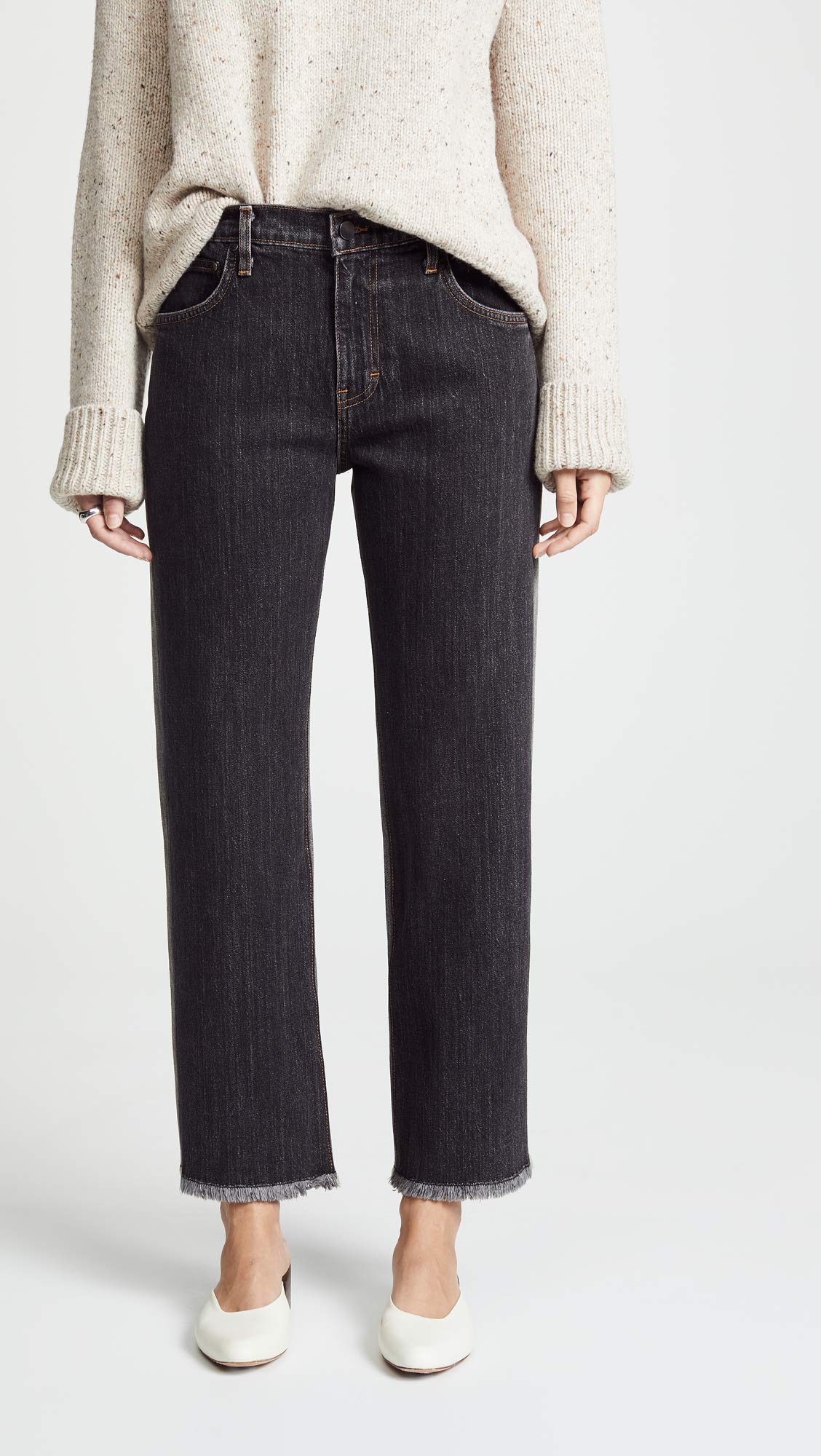 Elizabeth and James Women's Holden Straight Leg Jeans - High Waist Slim Fit Denim Pants for Casual & Work Outfits | Perfect for Office, Date Night & Everyday Wear