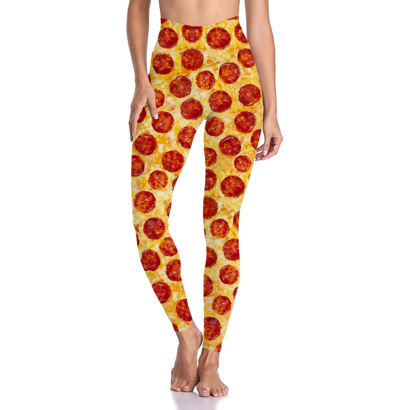 Lnuqkyo Women's 80s Retro Black Saffron Tiger Print High Waist Leggings - Soft Stretchy Yoga Pants for Workout, Running & Lounge Wear - Trendy Vintage Athletic Tights for Gym, Dance & Casual Outfits